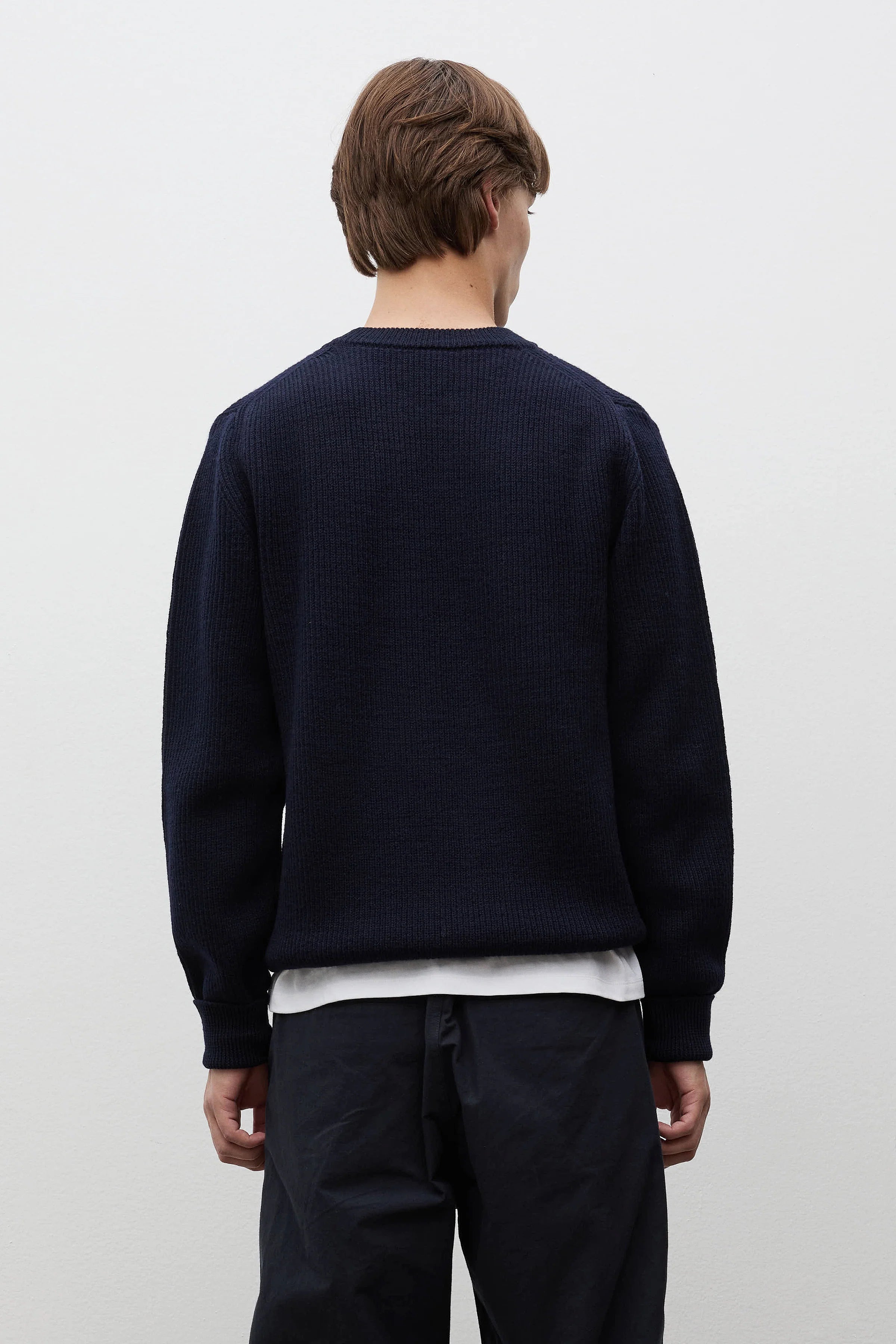 Henning Cotton Wool Rib Sweater Dark Navy_3