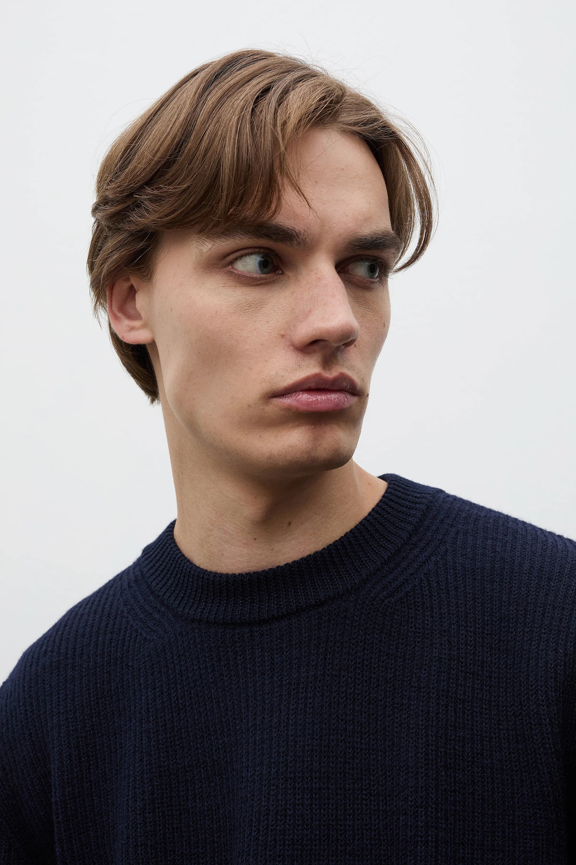 Henning Cotton Wool Rib Sweater Dark Navy_4