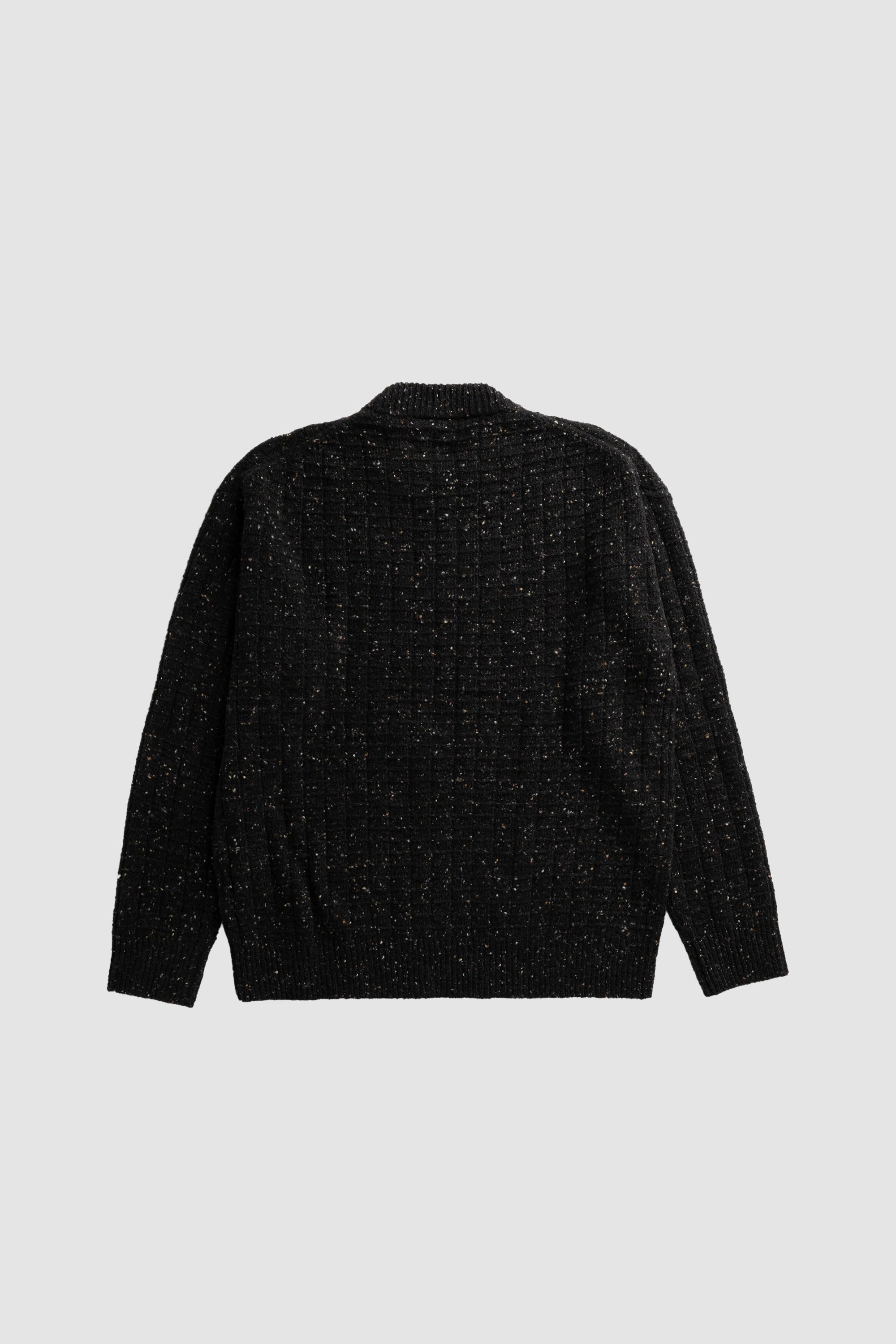 Hirtshals Donegal Square Sweater Charcoal Melange_2
