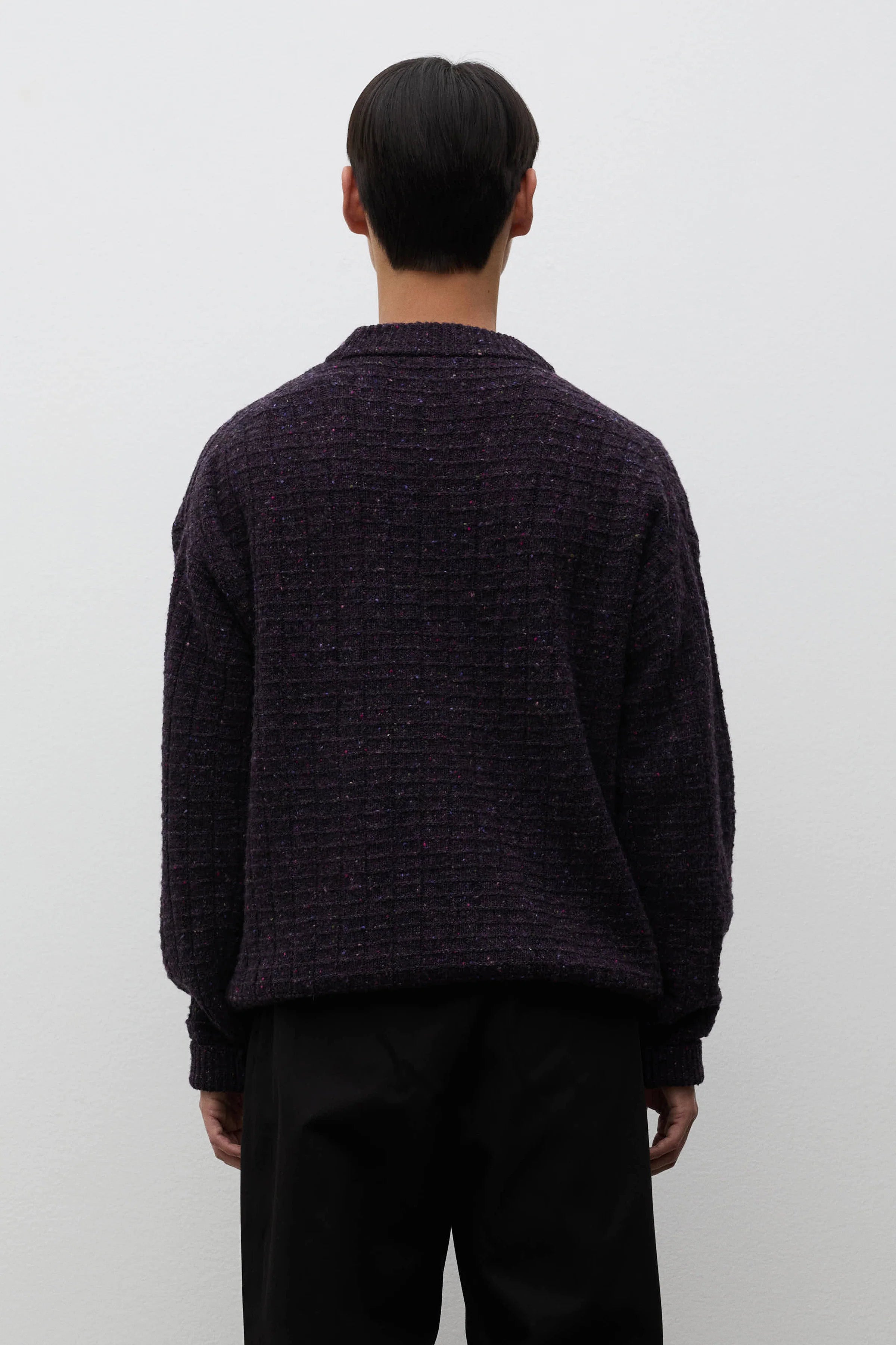 Hirtshals Donegal Square Sweater Darkest Purple_3