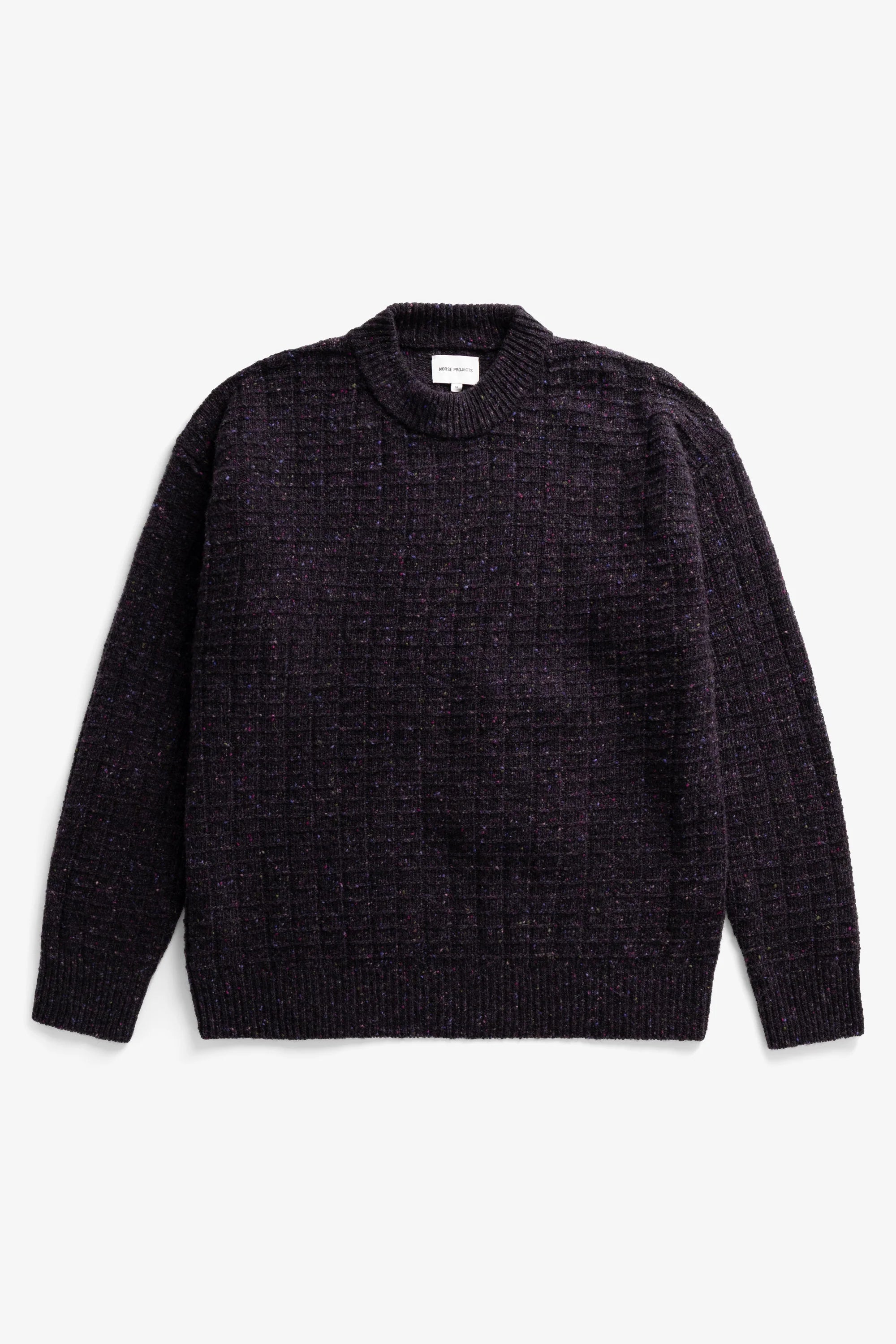 Hirtshals Donegal Square Sweater Darkest Purple_5