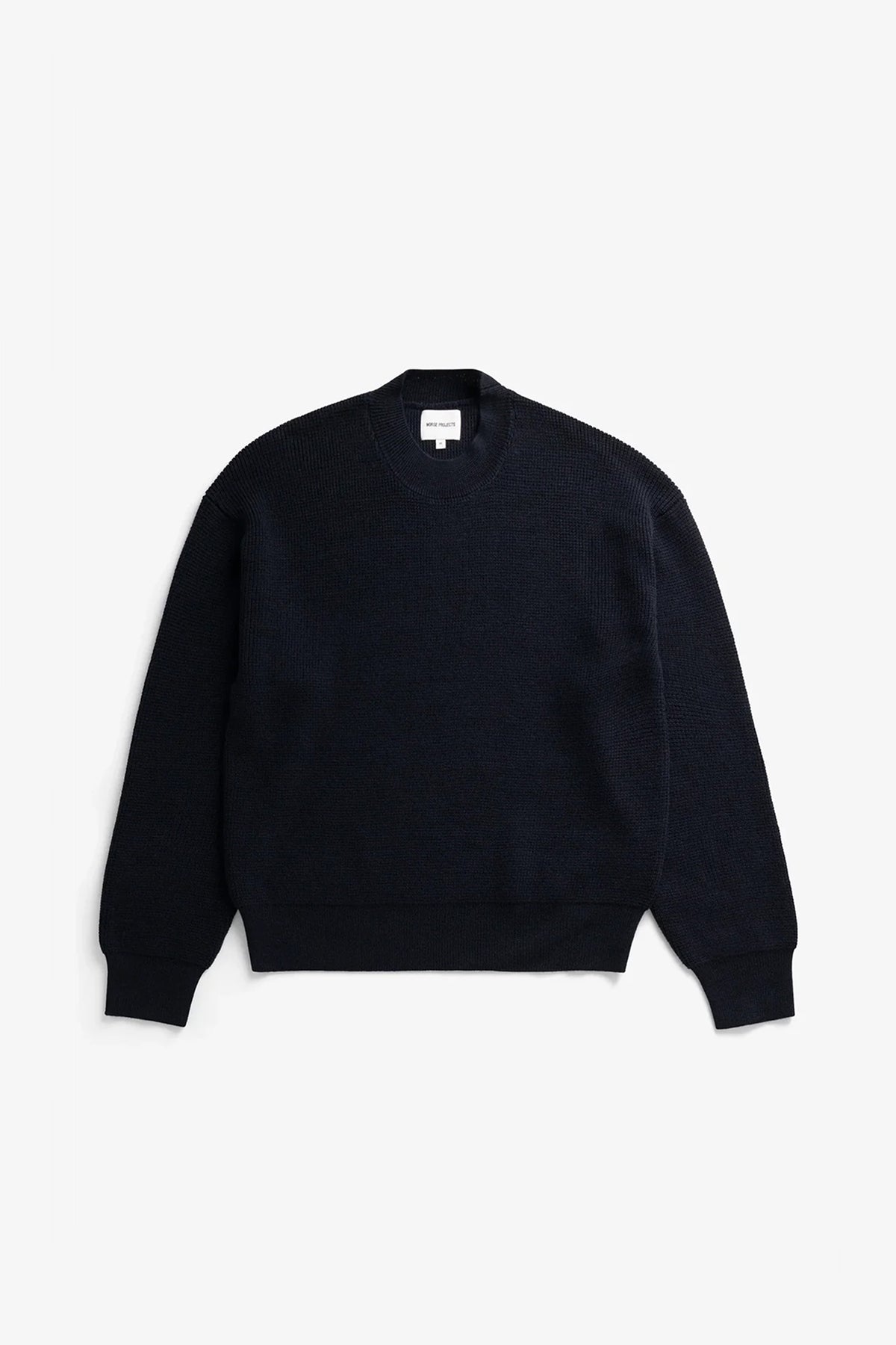 Hirtshals Tech Merino Waffle Crewneck Dark Navy
