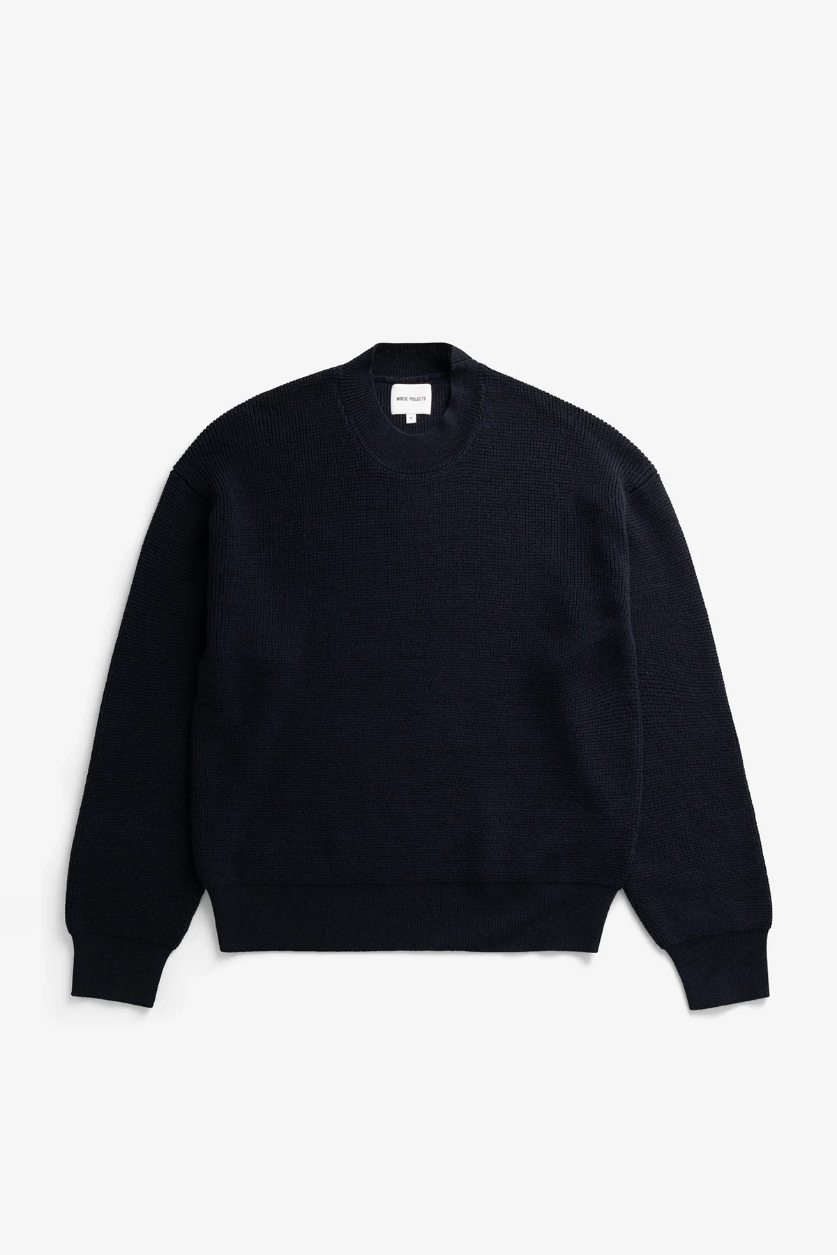 Hirtshals Tech Merino Waffle Crewneck Dark Navy