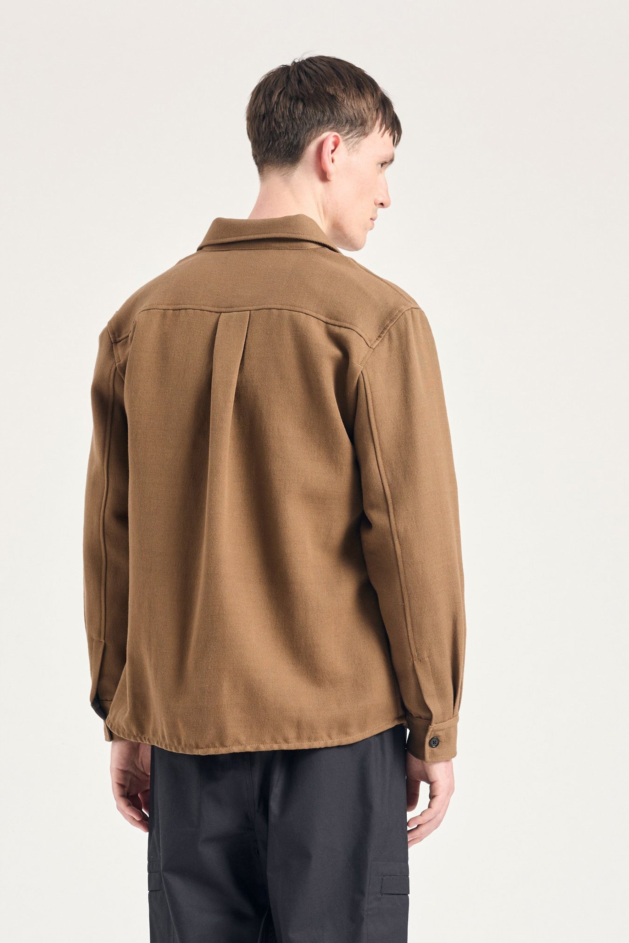 Hjalmer Cavalry Cotton Wool Over Shirt Oak