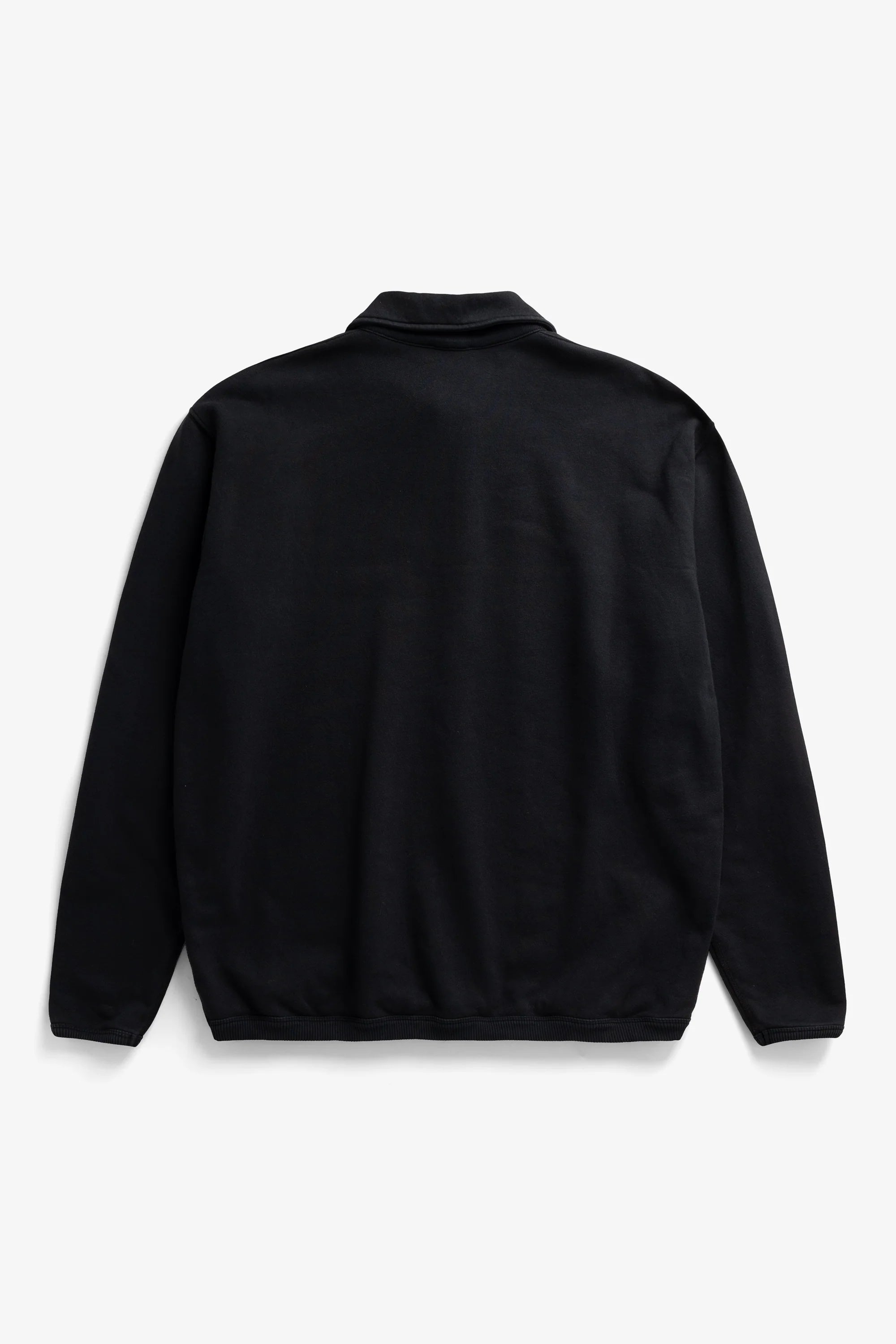 Hjartdal Brushed Diagonal Cotton Fleece Polo Black_6