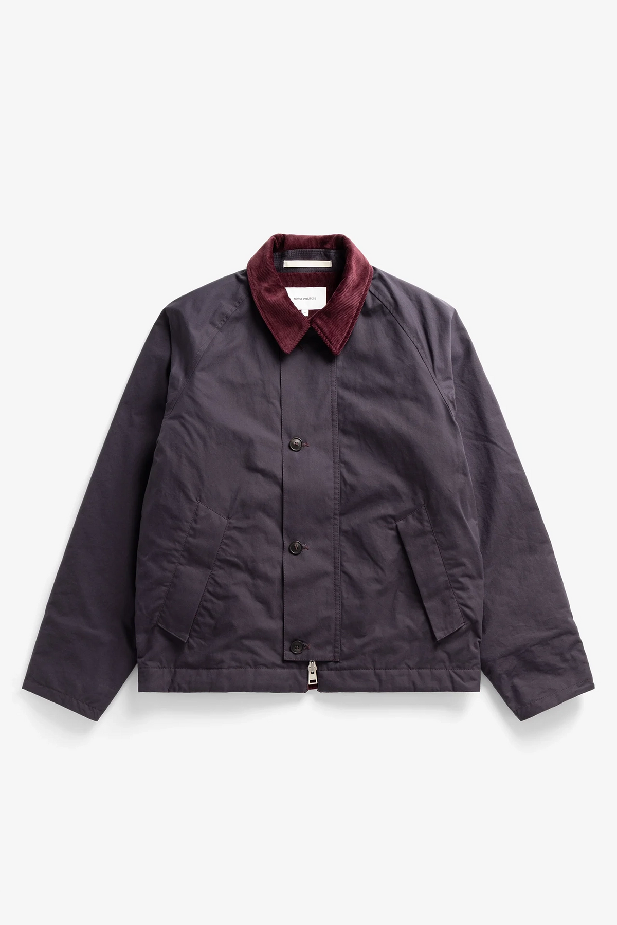 Holmen Wax Raglan Insulated Jacket Darkest Purple