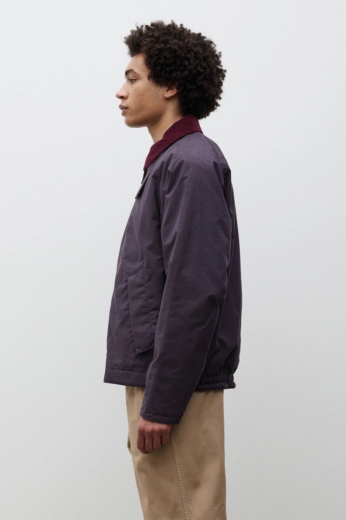 Holmen Wax Raglan Insulated Jacket Darkest Purple_4