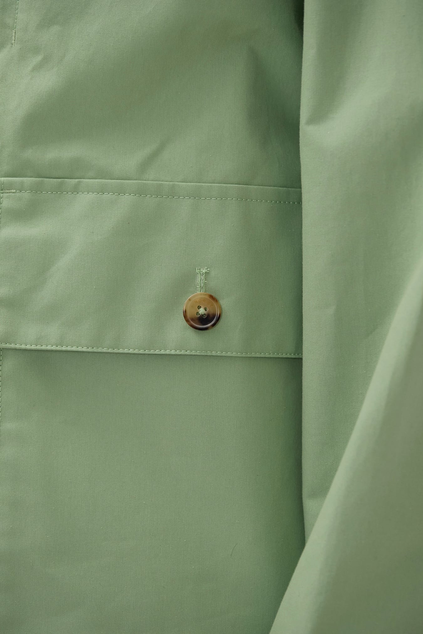 Holmen Wax Raglan Light Jacket Basil_6