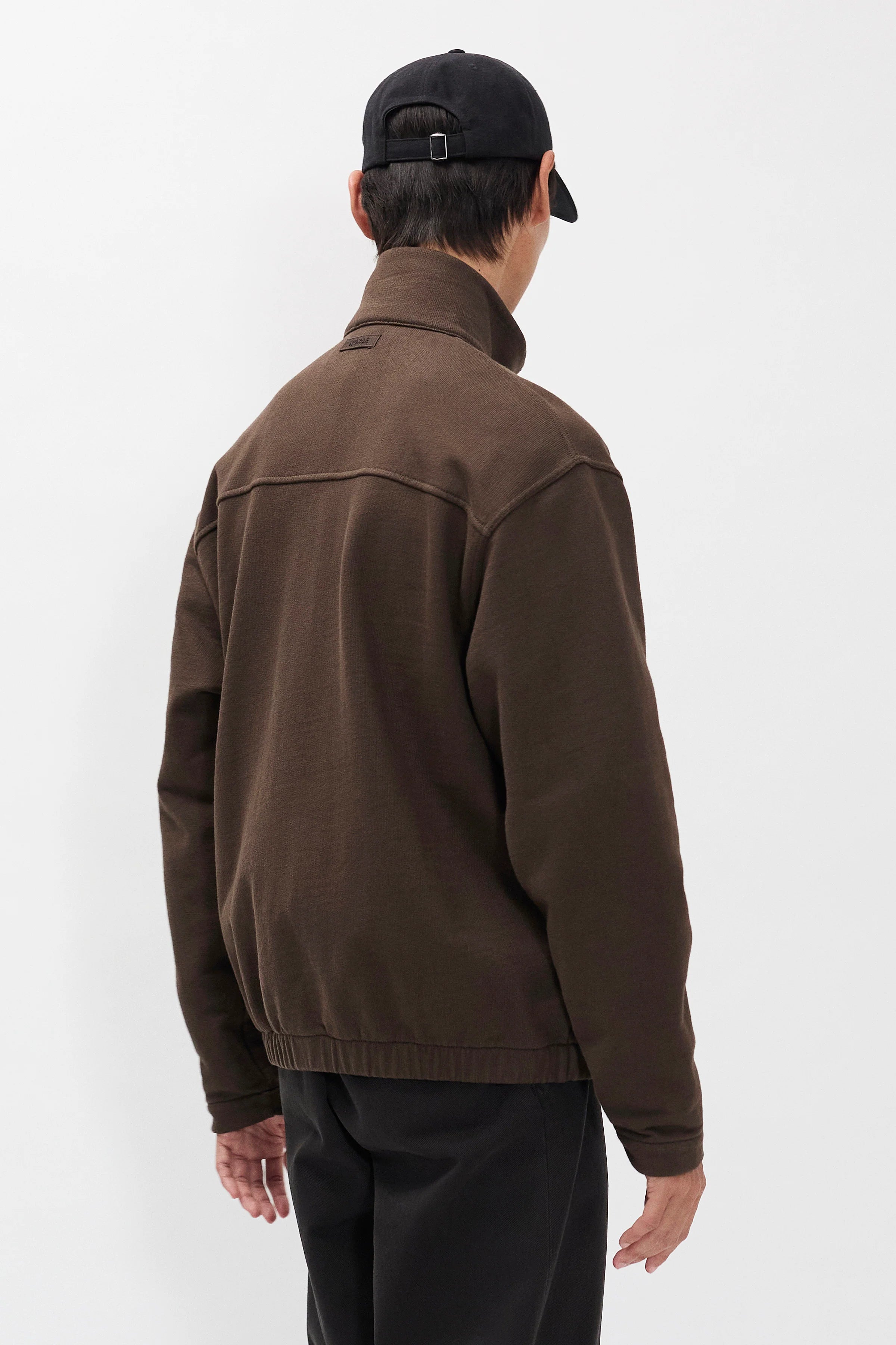 Hornidal Relaxed Organic Loopback Track Jacket Delicioso Brown