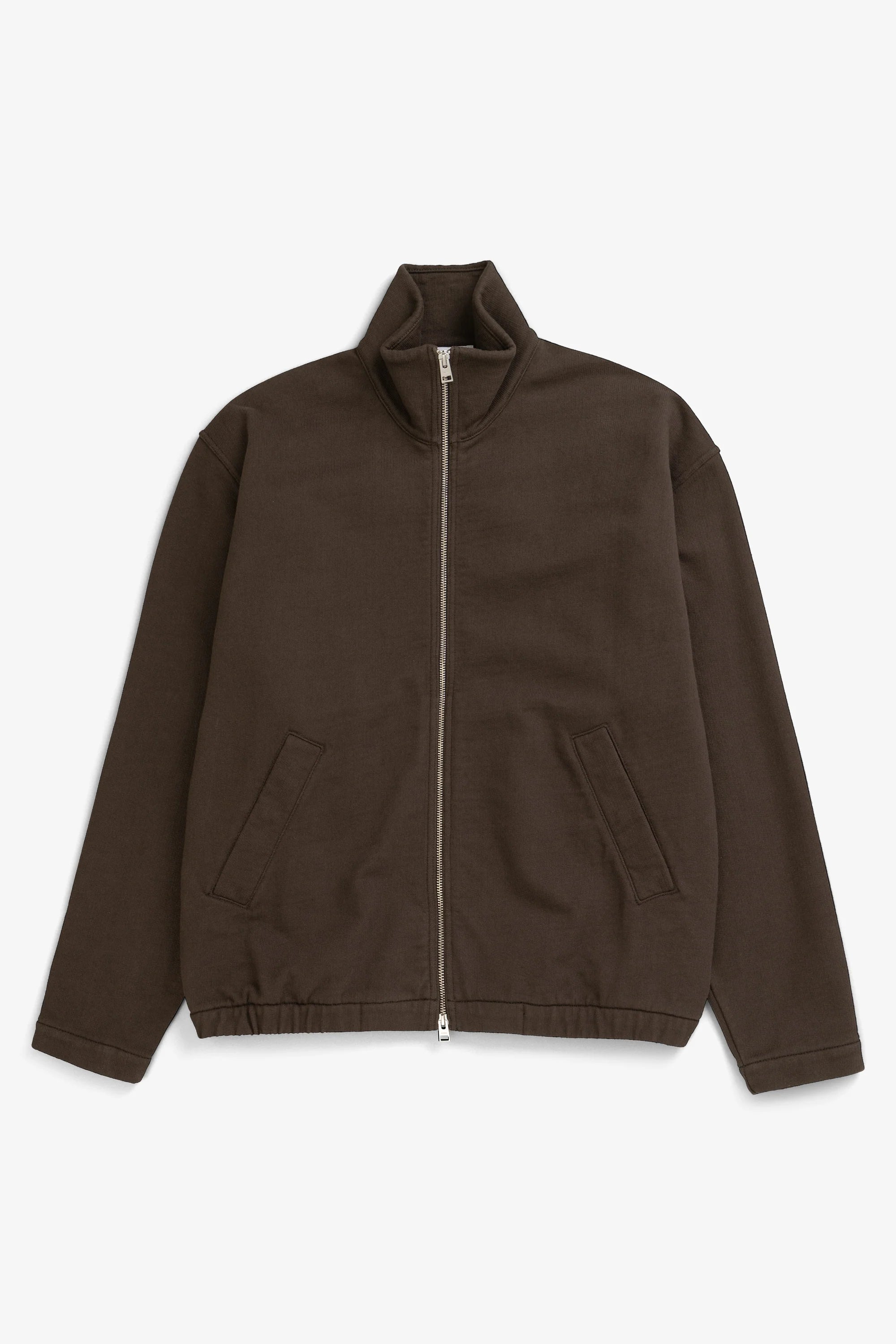 Hornidal Relaxed Organic Loopback Track Jacket Delicioso Brown_7
