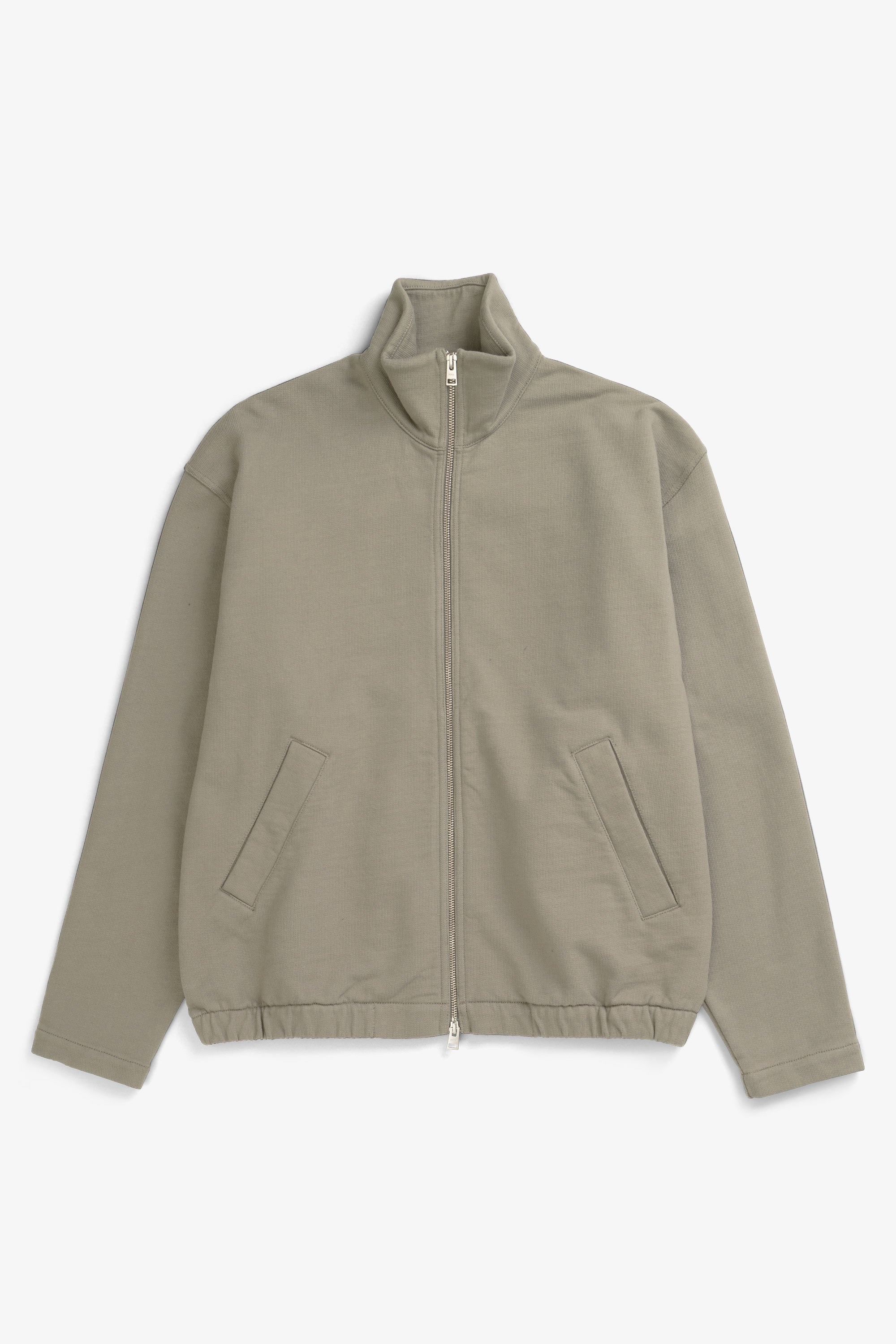 Hornidal Relaxed Organic Loopback Track Jacket Vetiver_6