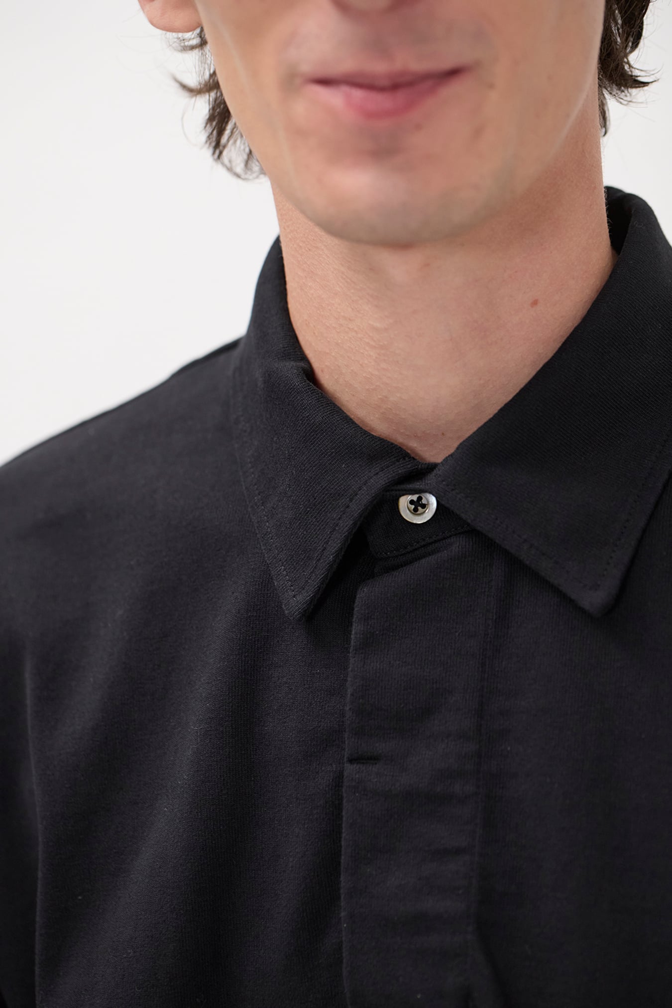 Isefjord Compact Cotton LS Polo Black_6
