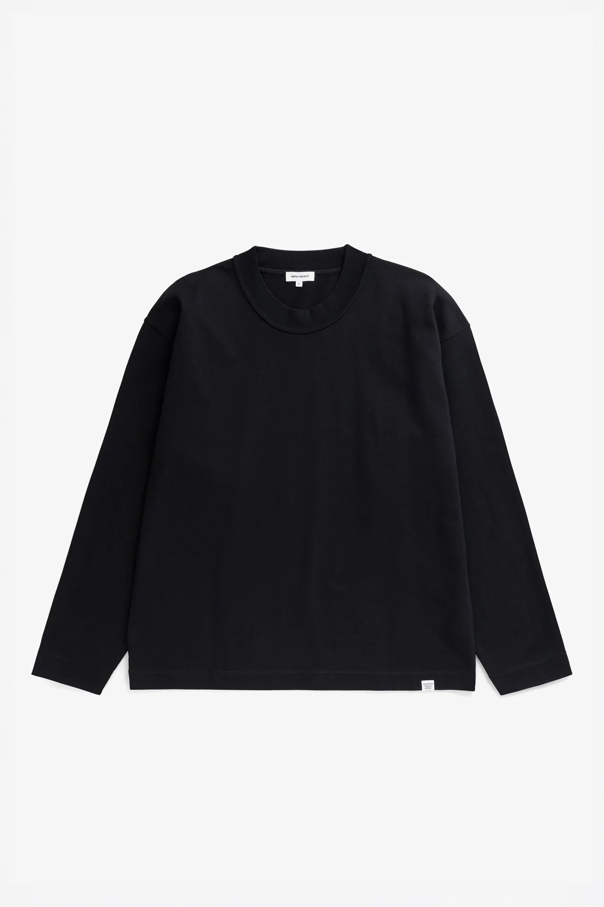 Isefjord Compact Cotton LS T-Shirt Black