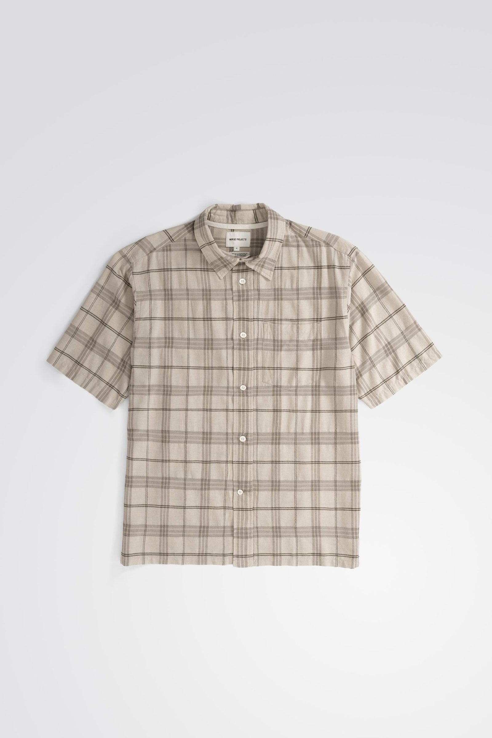 SPORTIVO STORE_Ivan Relaxed Texture Check SS Shirt Oatmeal_2