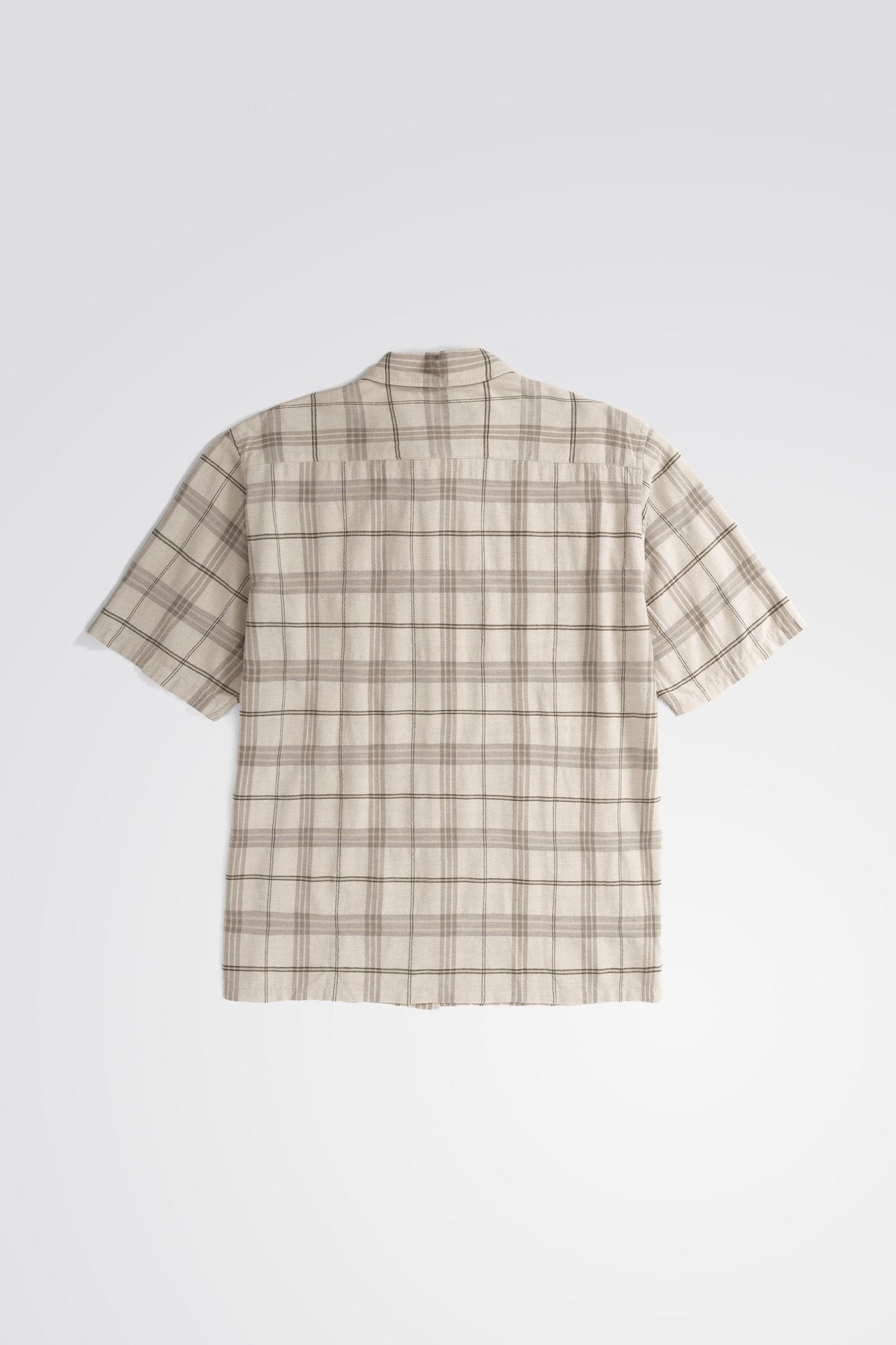 SPORTIVO STORE_Ivan Relaxed Texture Check SS Shirt Oatmeal_5