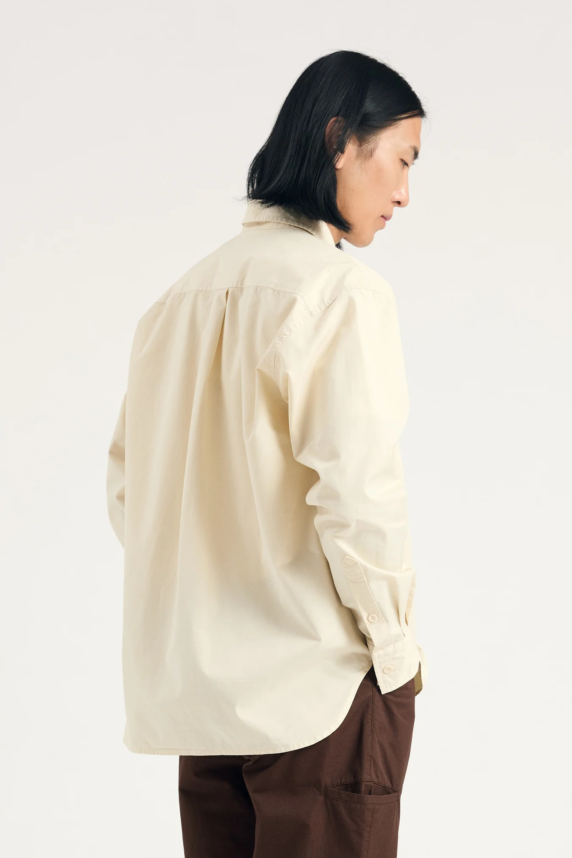 Julius Mineral Dyed Oversize Shirt Ecru_2