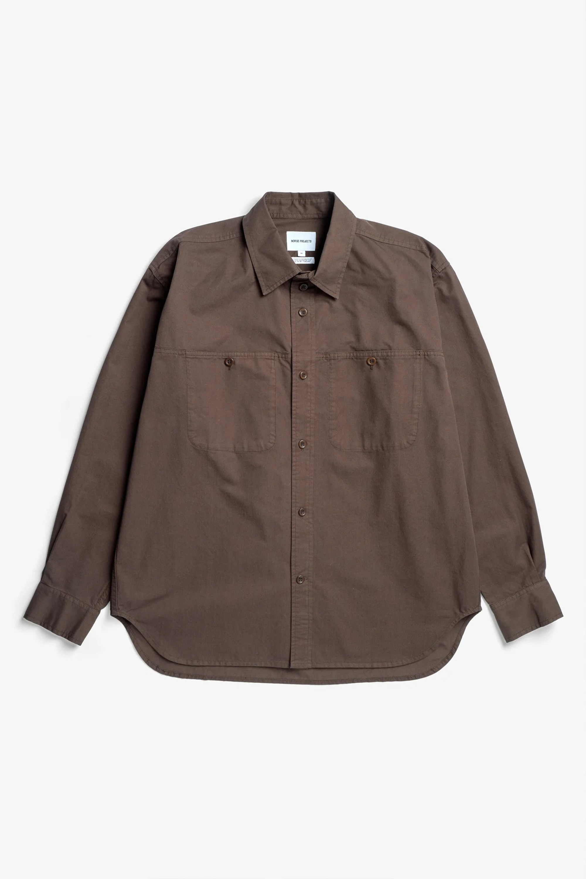 Julius Mineral Dyed Oversize Shirt Espresso_1