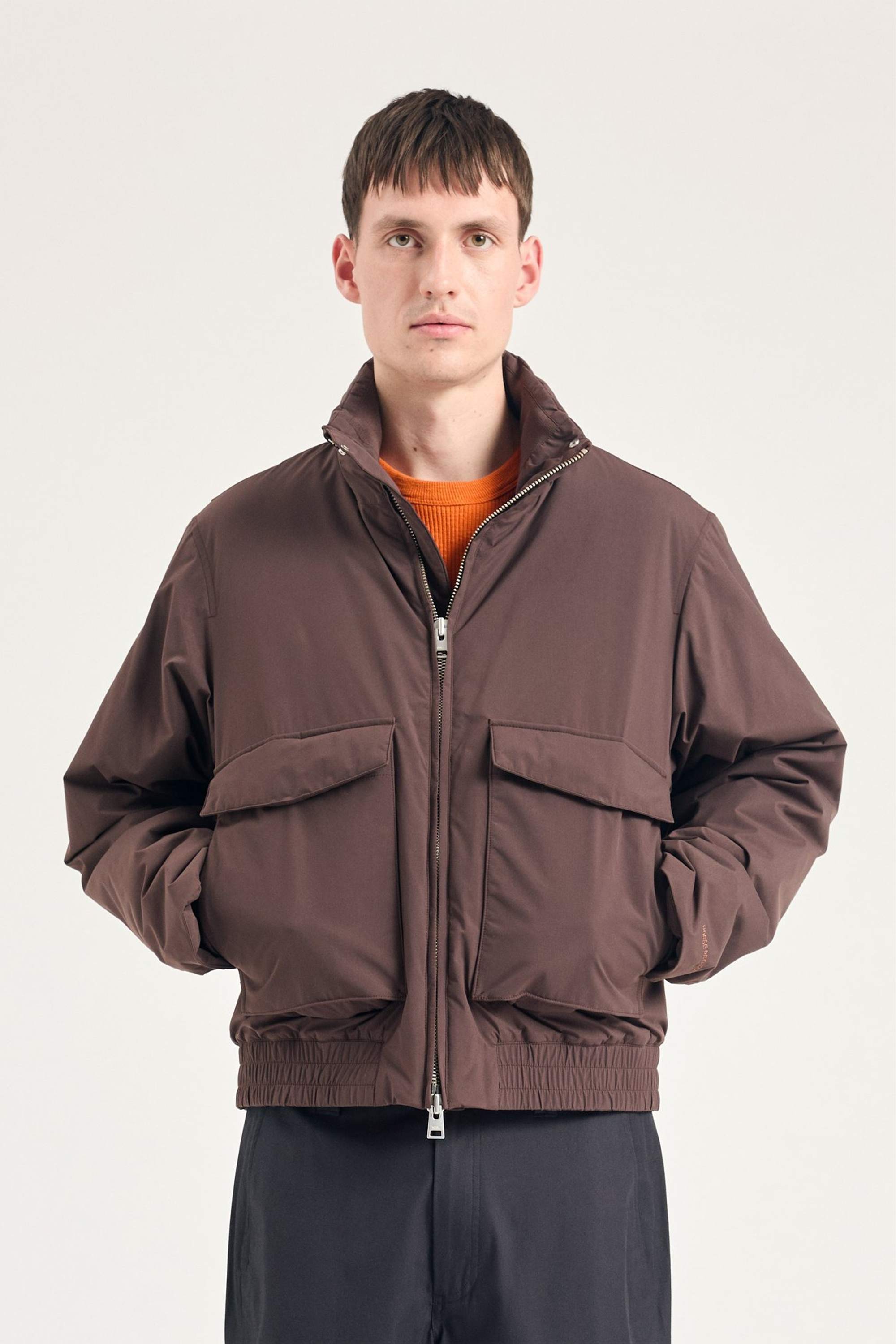 Kastrup Gore-Tex Windstopper Bomber Jacket Seal Brown_1