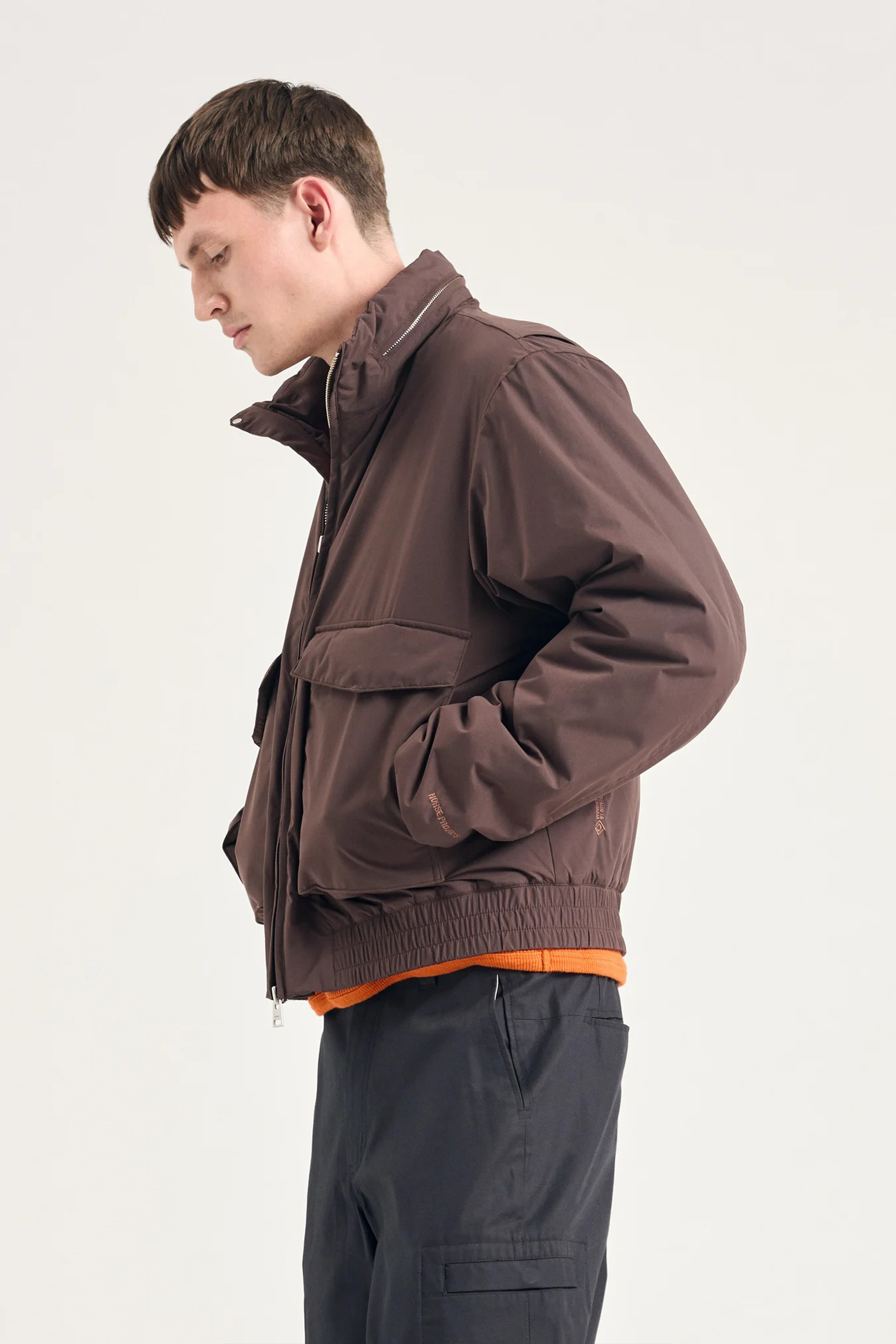 Kastrup Gore-Tex Windstopper Bomber Jacket Seal Brown