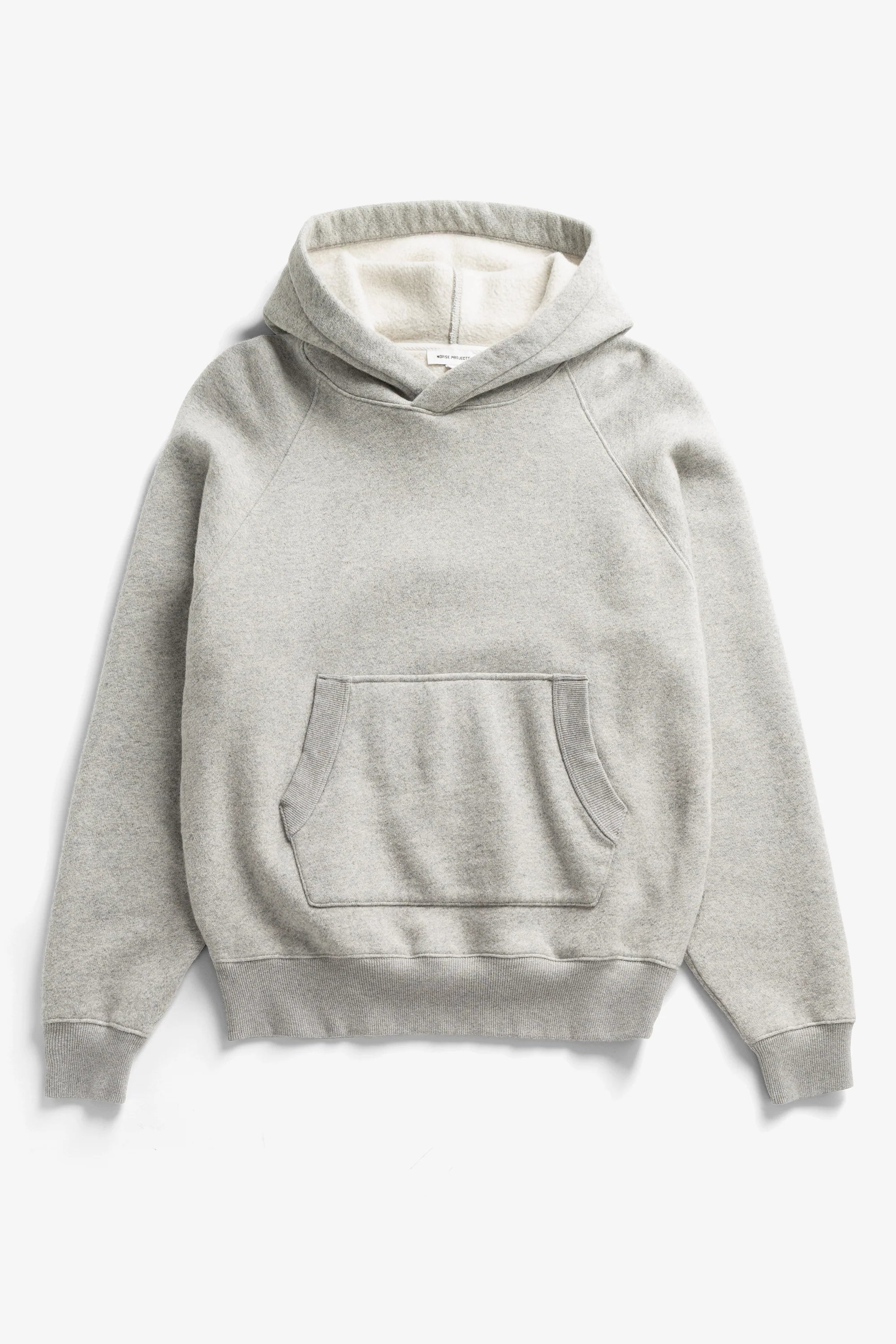 Kerid Relaxed Cotton Wool Hoodie Grey Melange_5