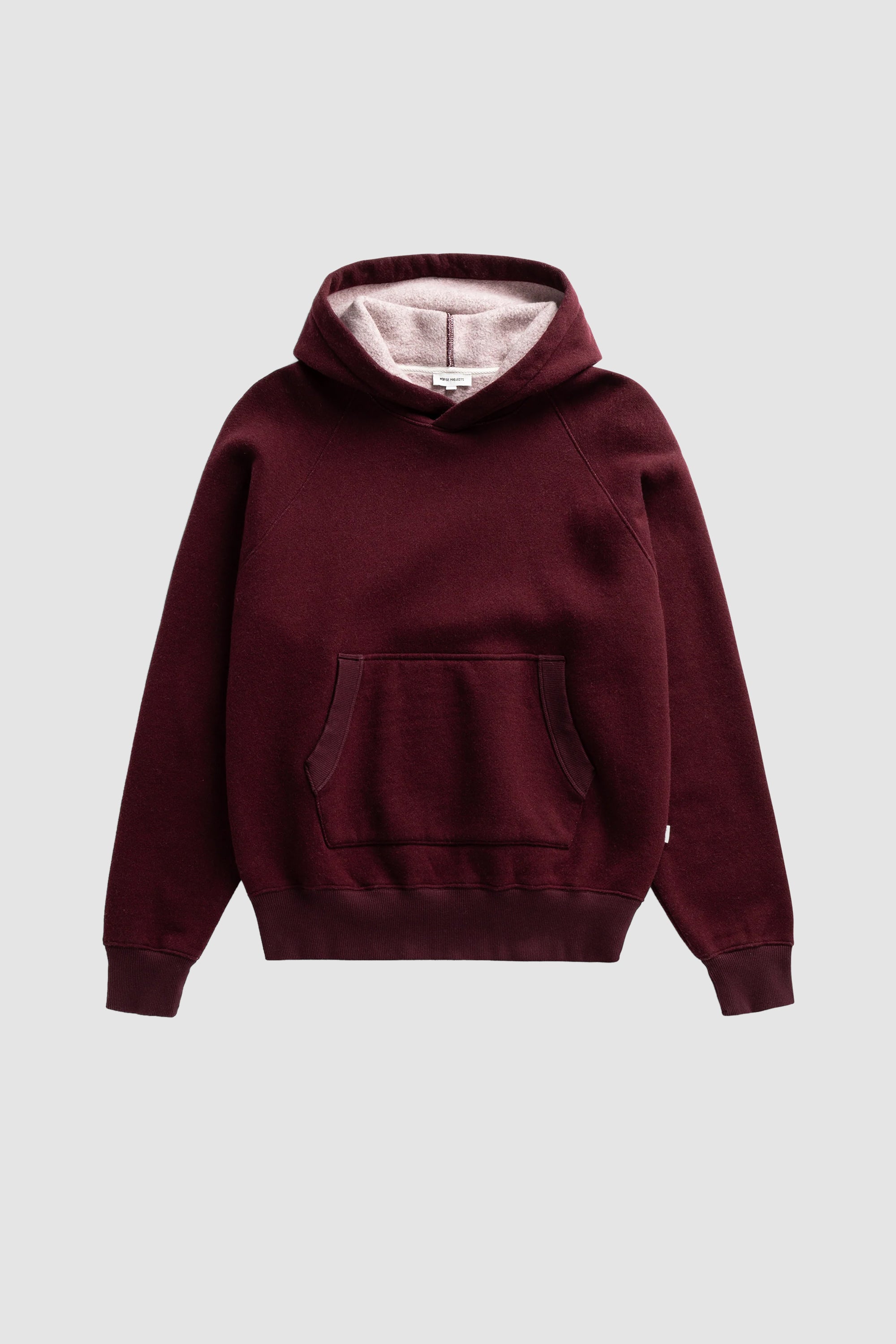 Kerid Relaxed Cotton Wool Hoodie Mahogany