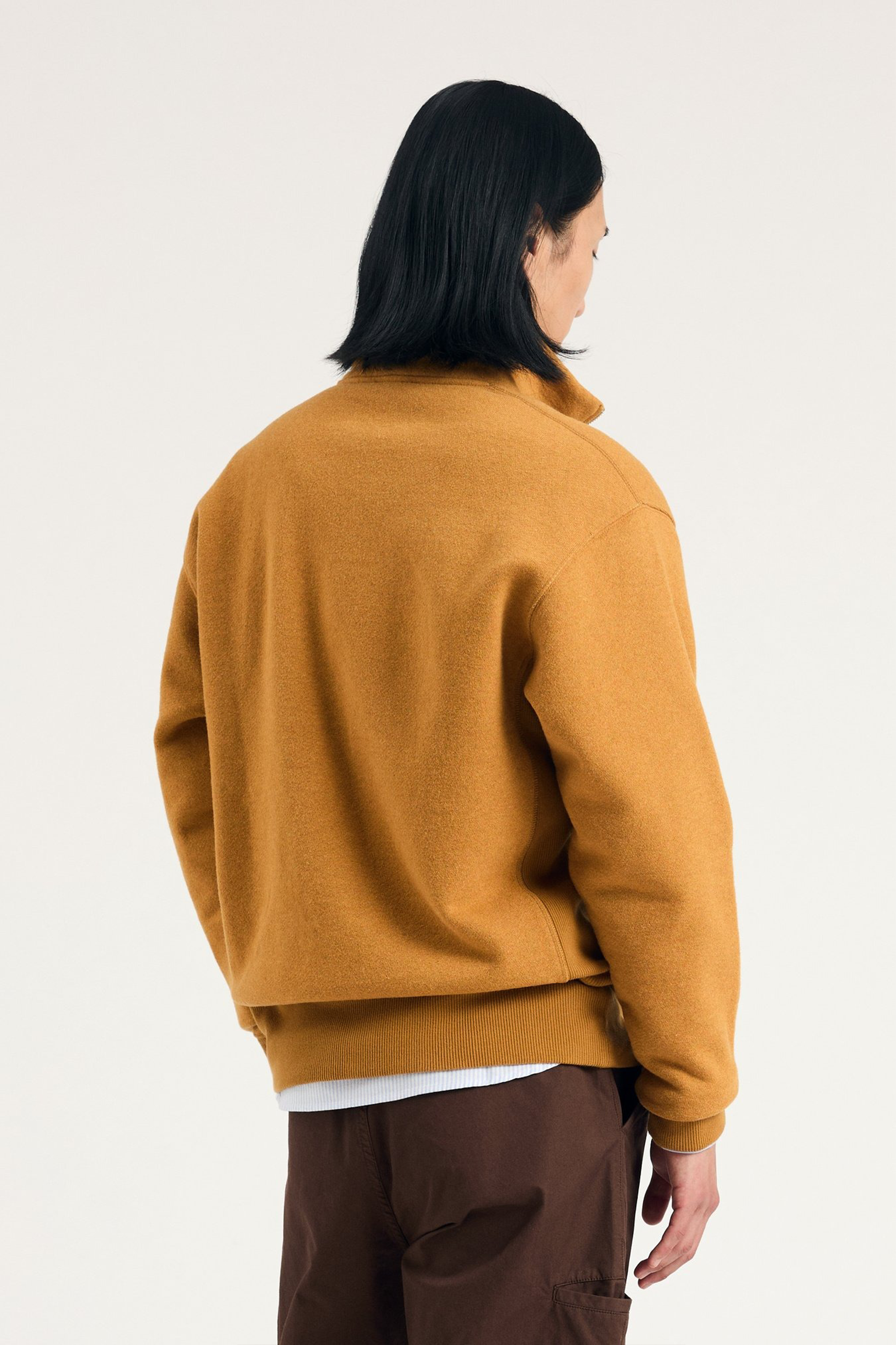 Ketel Cotton Wool Half Zip Sweatshirt Warm Yellow