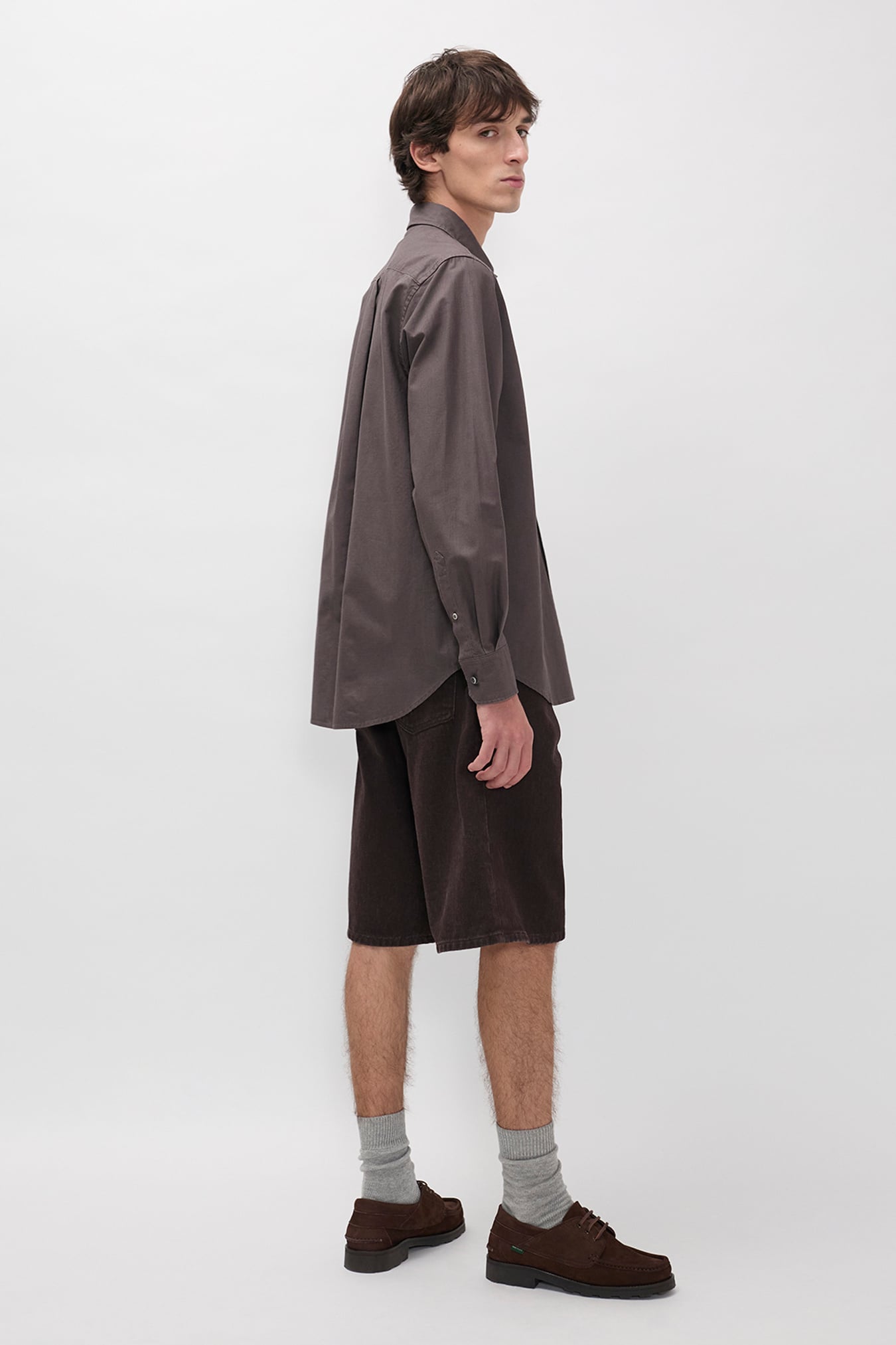 Kongshoved Cotton Faded Pigment Dyed Relaxed Shirt Shale_2