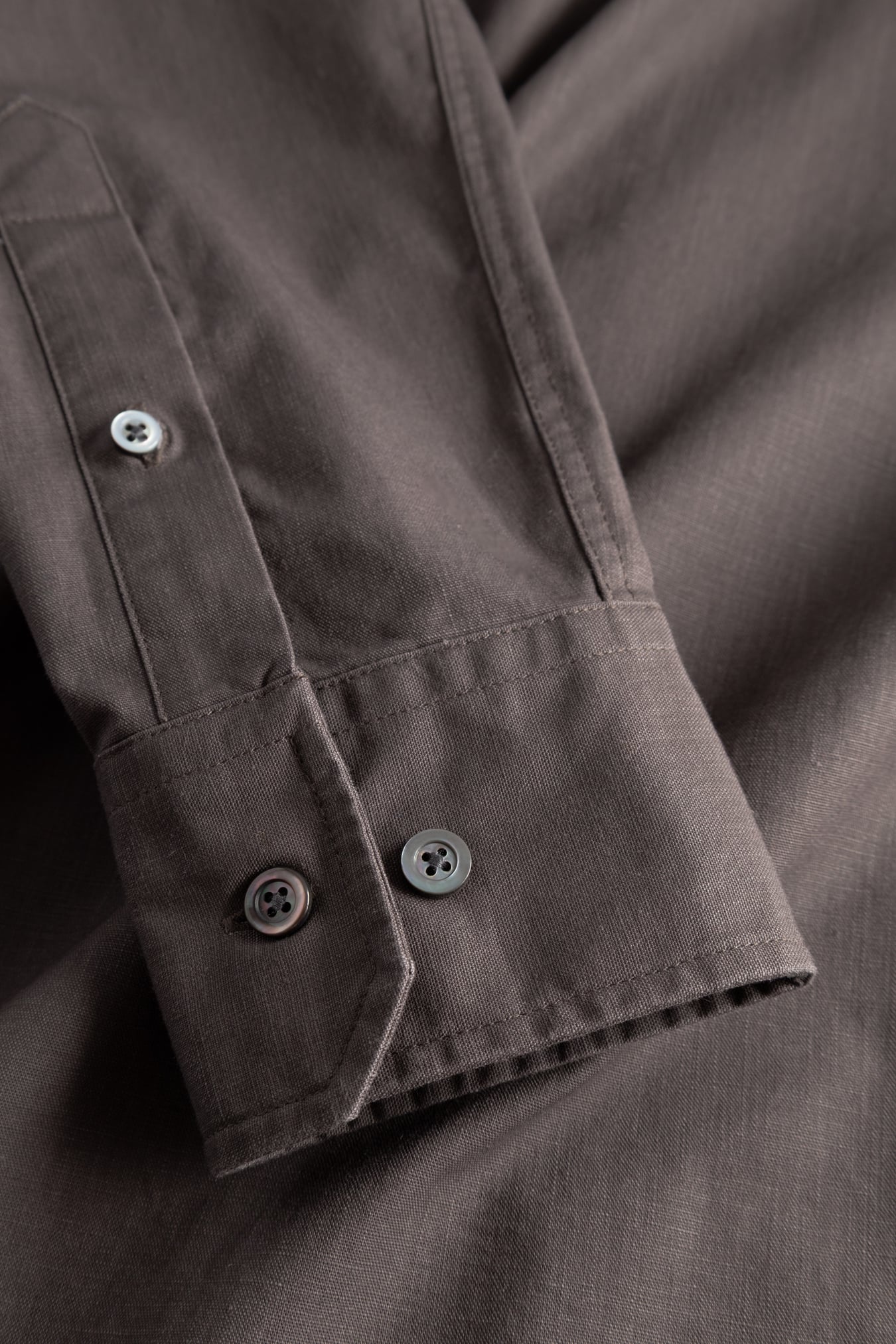 Kongshoved Cotton Faded Pigment Dyed Relaxed Shirt Shale_3