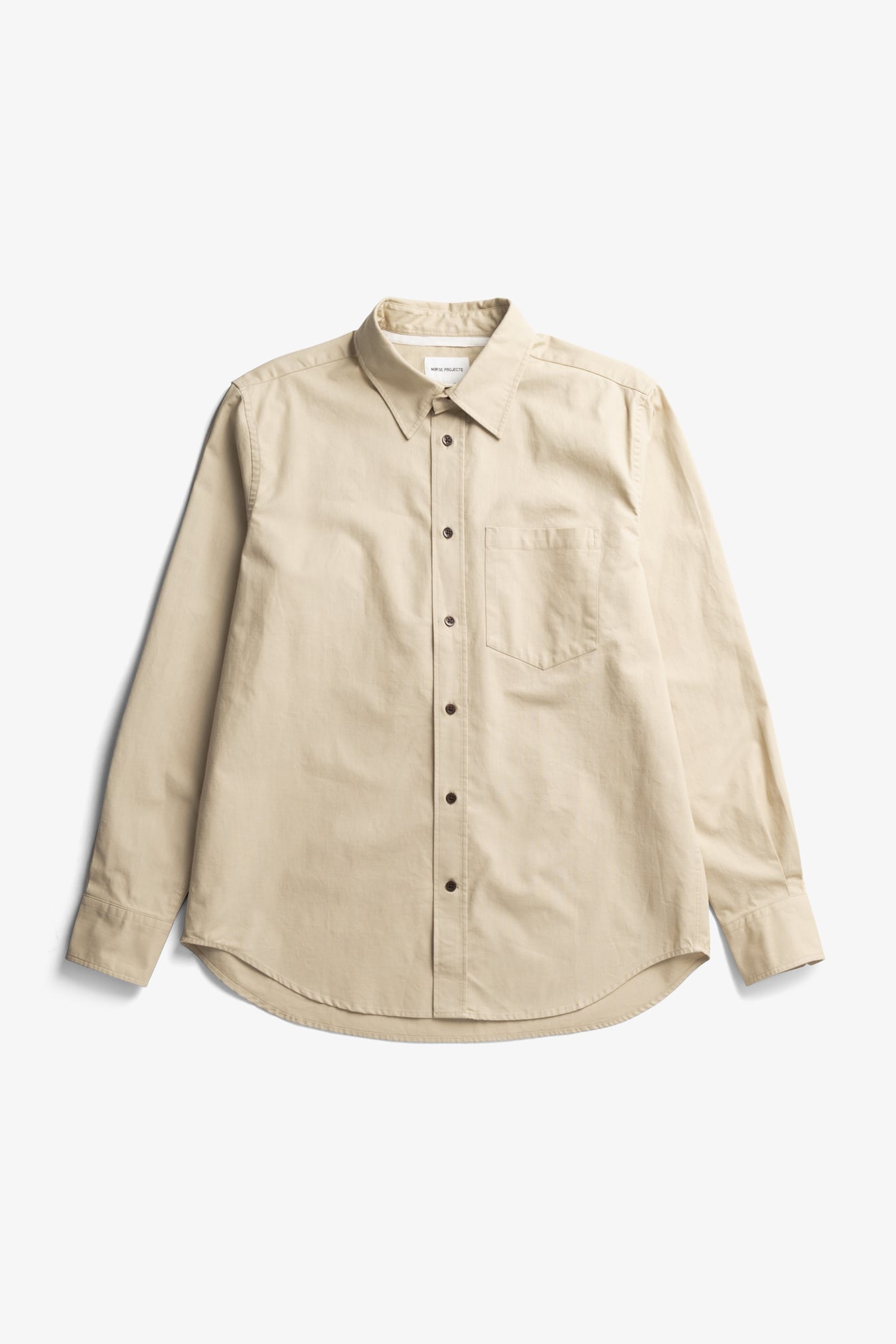 Kongshoved Cotton Faded Pigment Dyed Relaxed Shirt Tan
