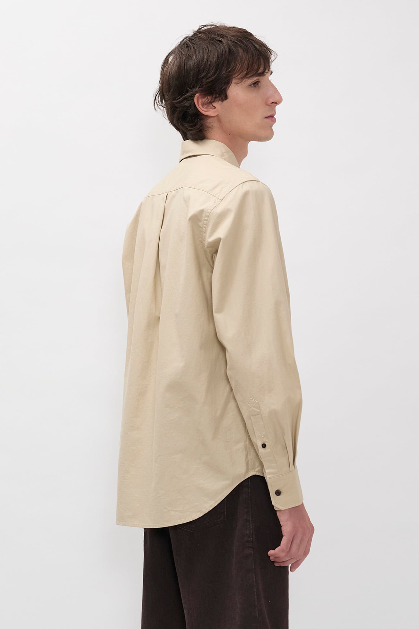 Kongshoved Cotton Faded Pigment Dyed Relaxed Shirt Tan_4