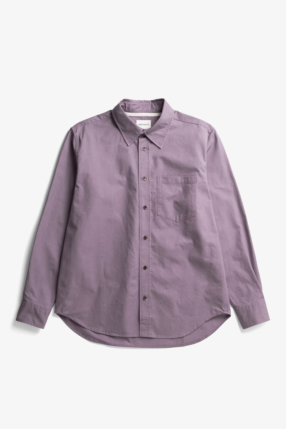 Kongshoved Cotton Faded Pigment Dyed Relaxed Shirt Vintage Violet