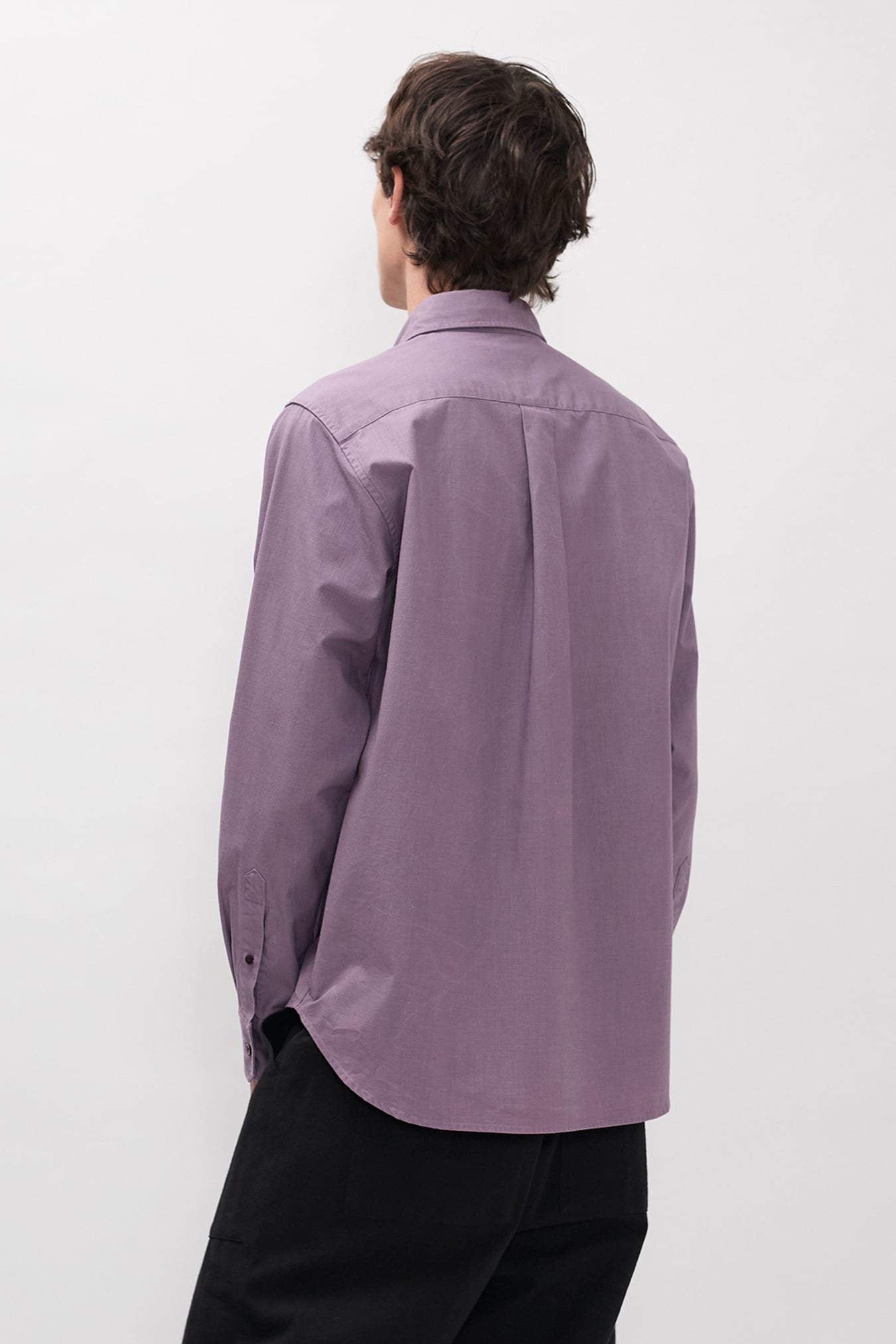 Kongshoved Cotton Faded Pigment Dyed Relaxed Shirt Vintage Violet_4