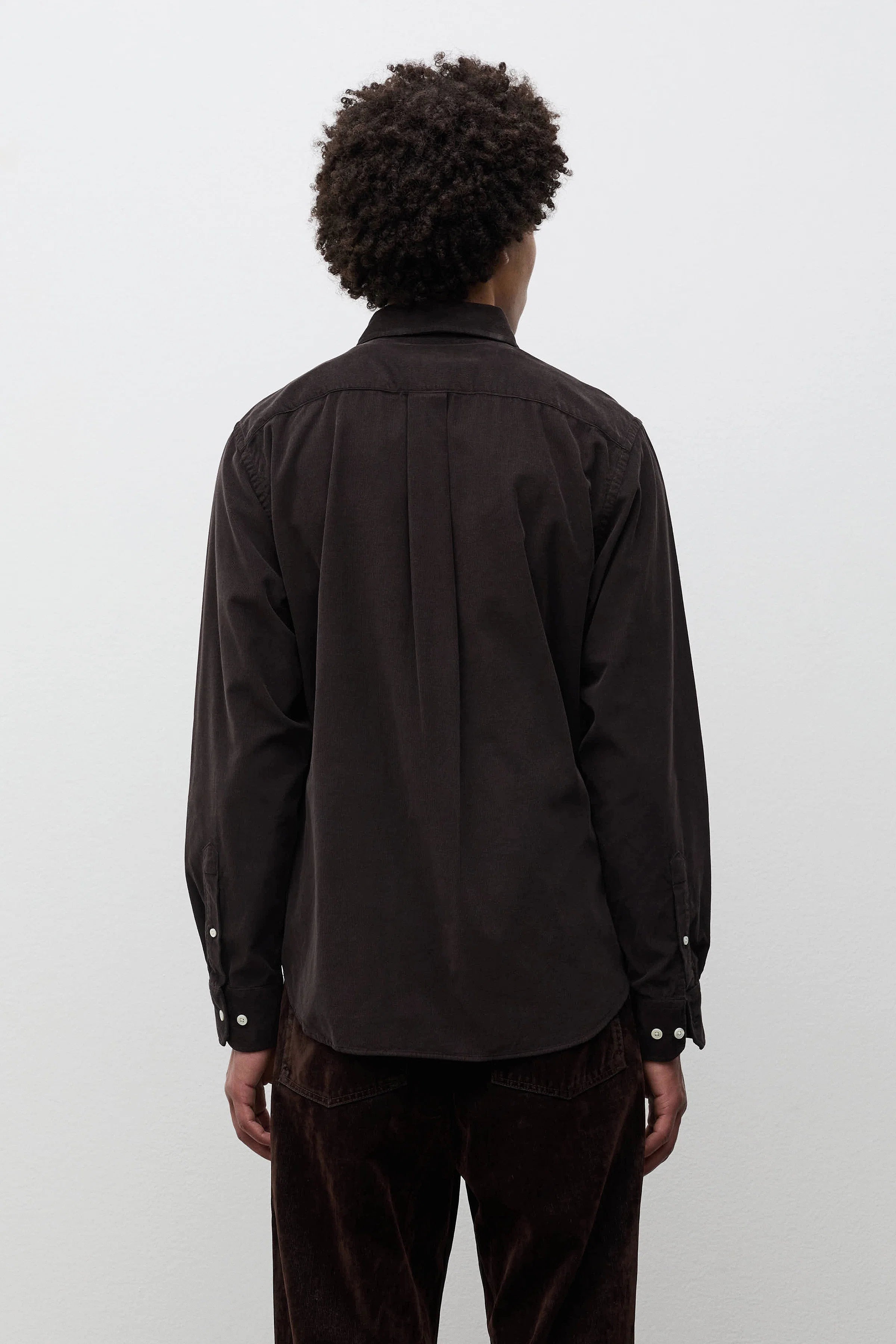 Kongshoved Relaxed Micro Cord Shirt Espresso_3