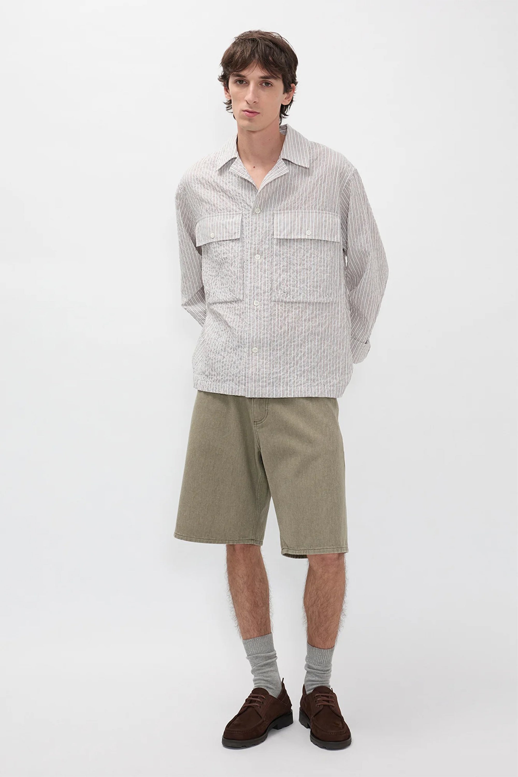 Korshavn Relaxed 5 Pocket Heavy Twill Short Vetiver_1