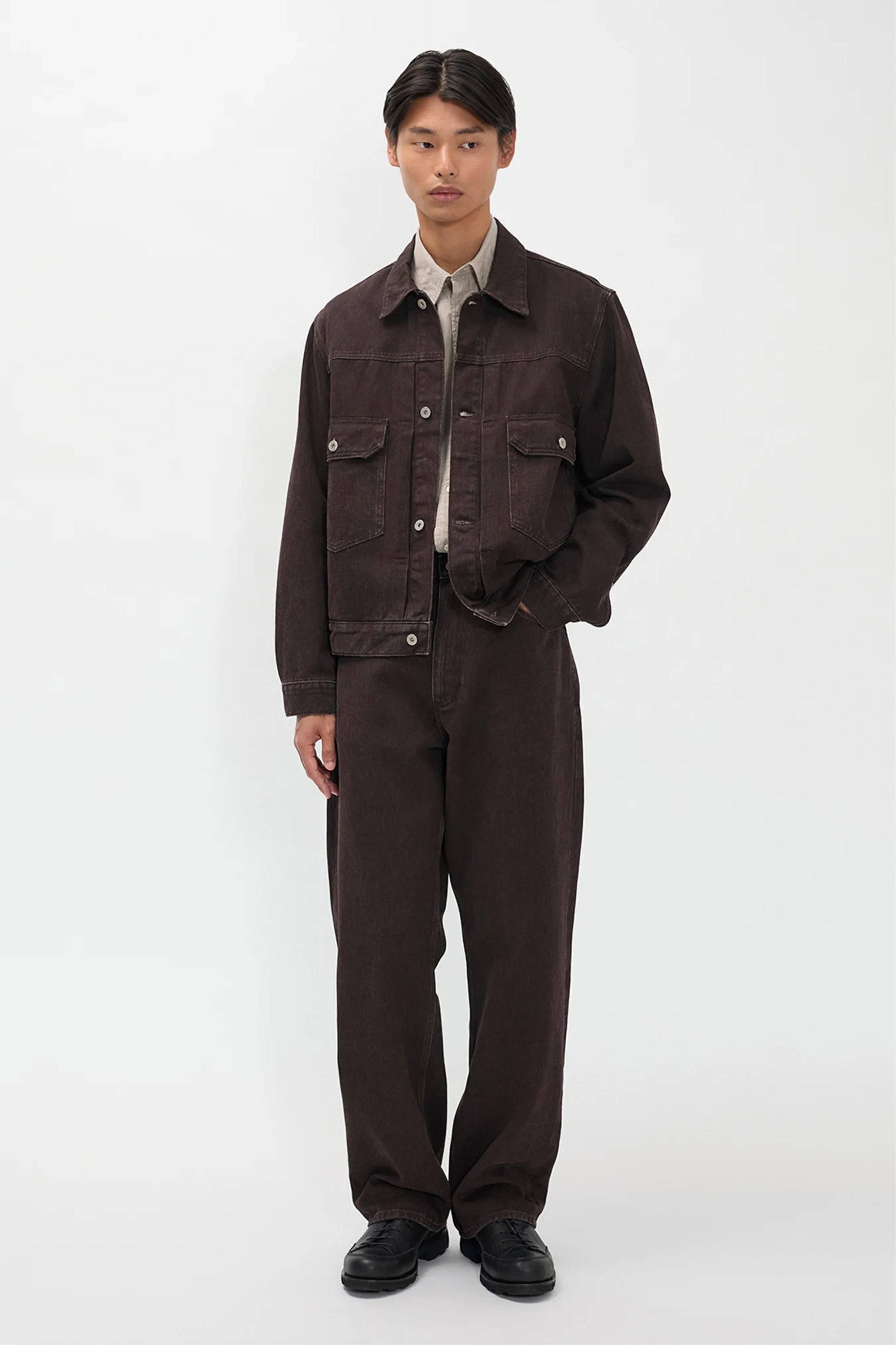 Korshavn Relaxed 5 Pocket Resist Dyed Twill Shale_1