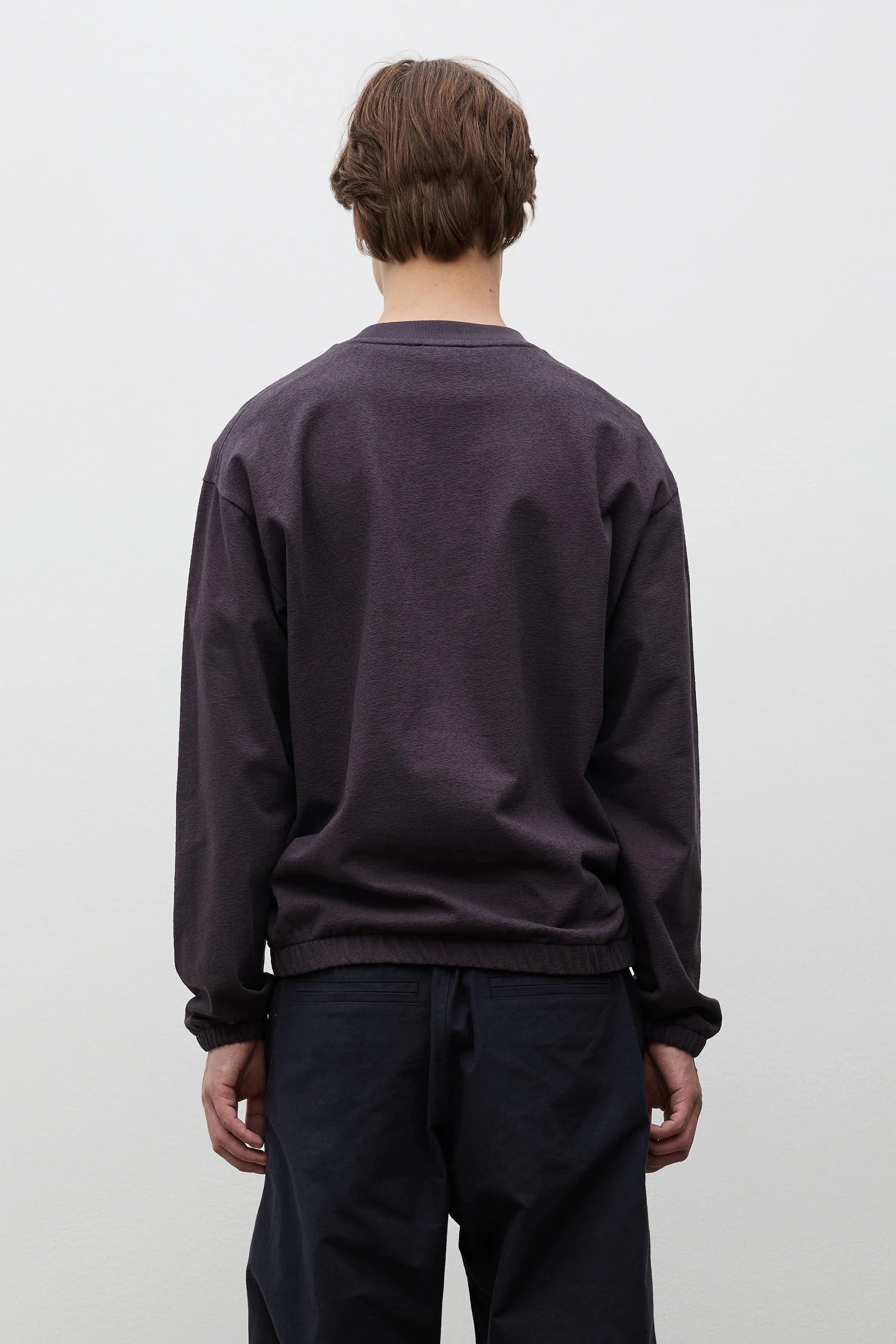 Kulhuse Relaxed Light Pile Jersey Sweatshirt Darkest Purple_3