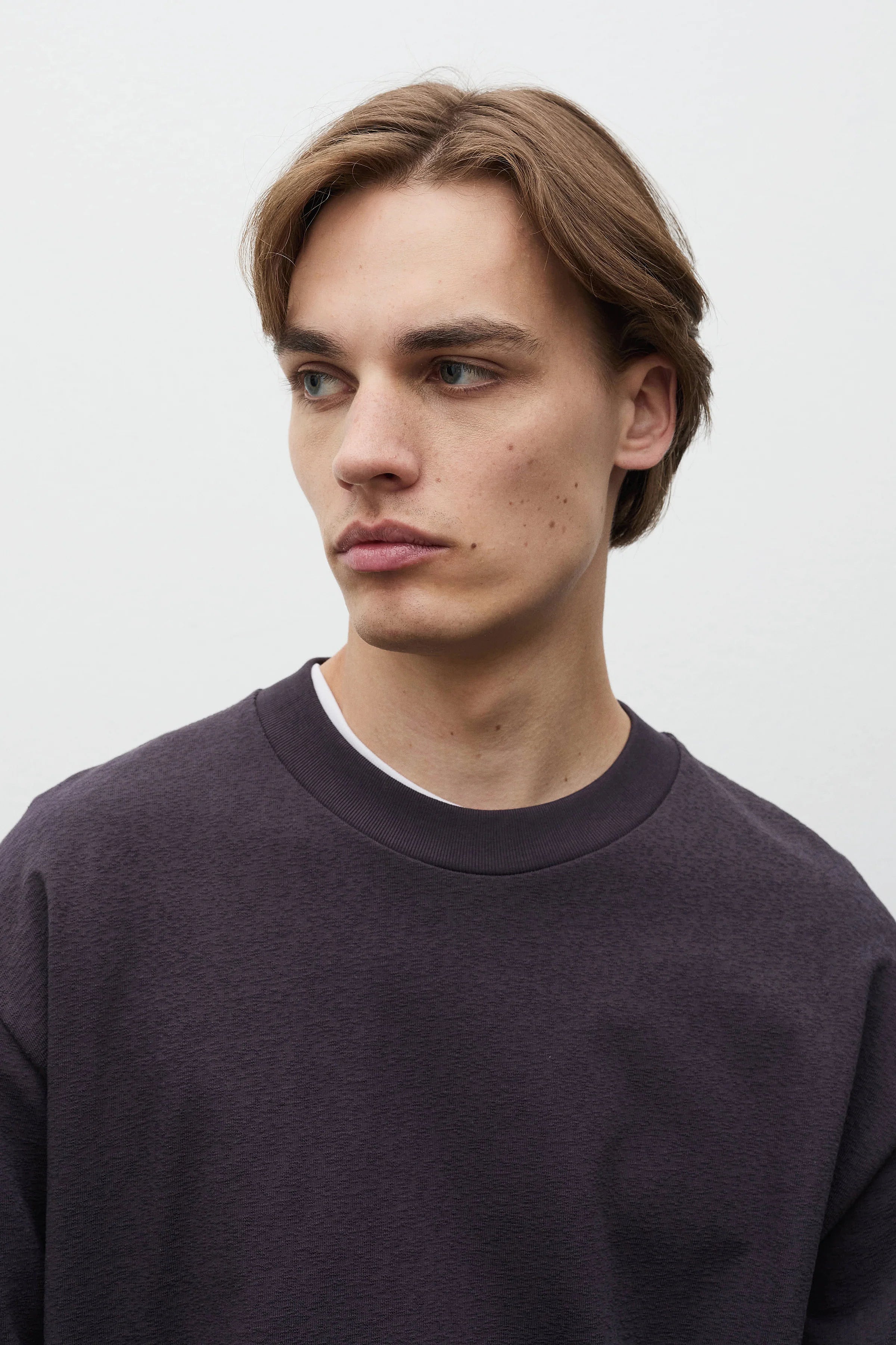 Kulhuse Relaxed Light Pile Jersey Sweatshirt Darkest Purple_4