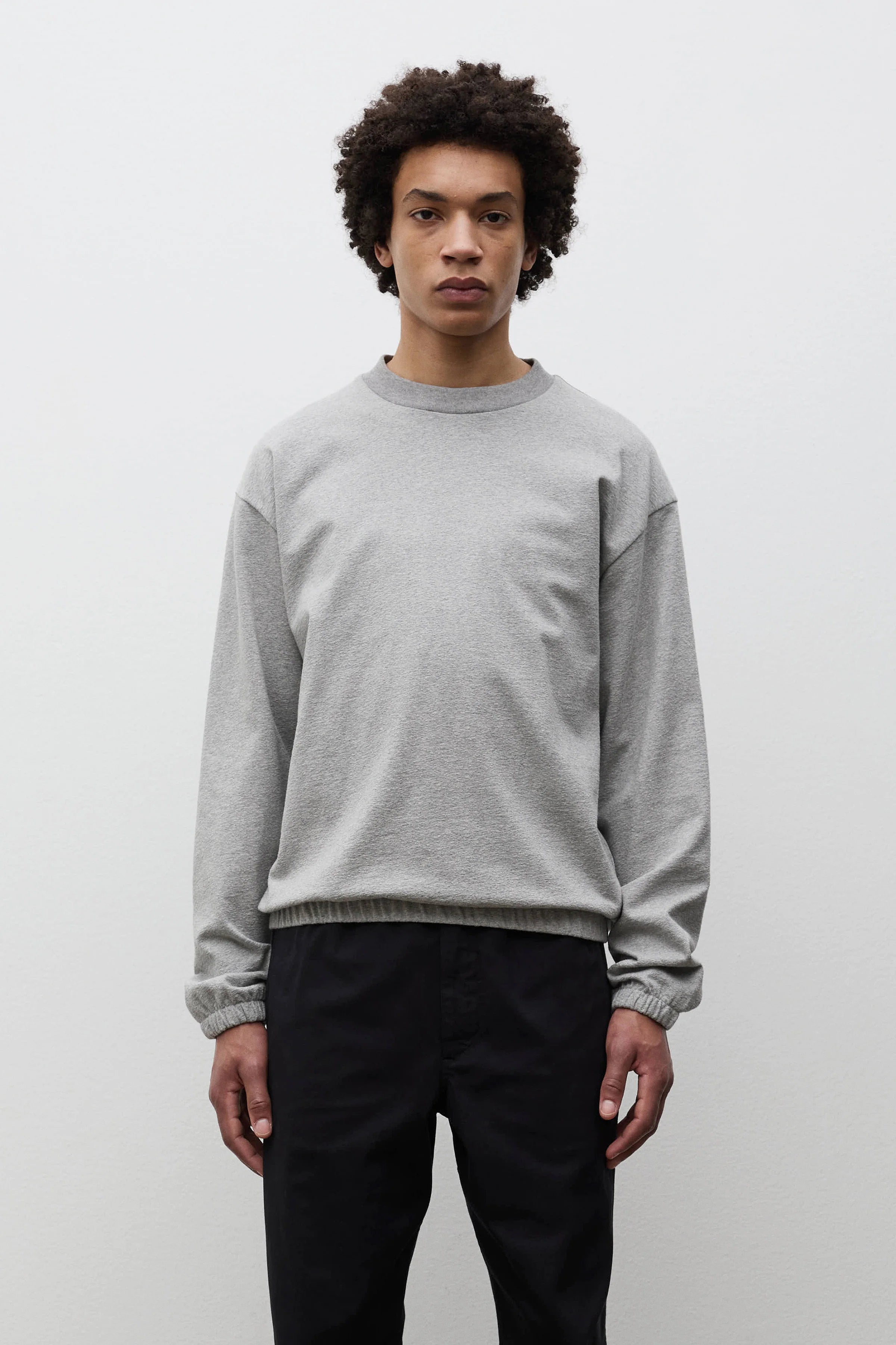 Kulhuse Relaxed Light Pile Jersey Sweatshirt Grey Melange