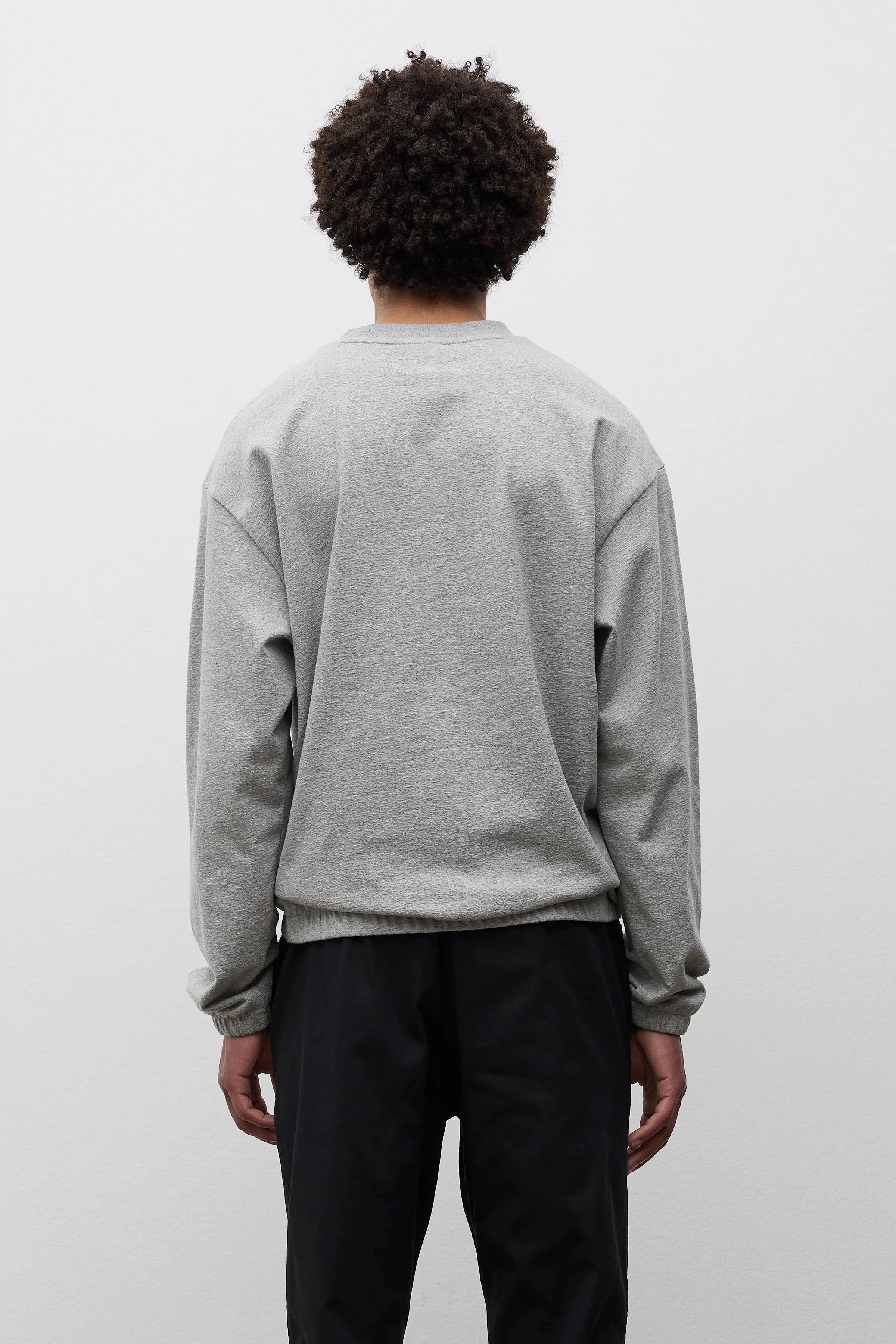 Kulhuse Relaxed Light Pile Jersey Sweatshirt Grey Melange_3