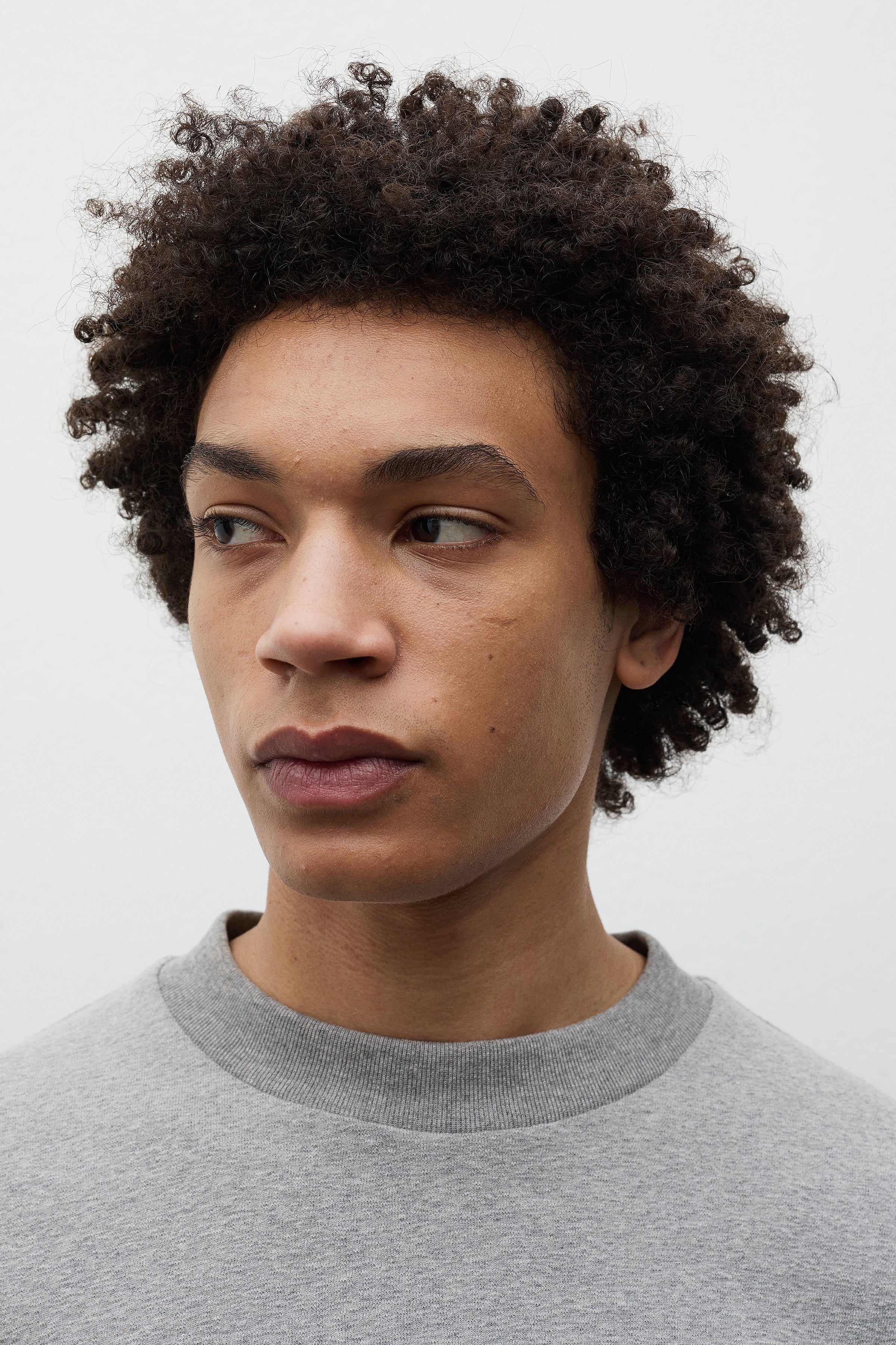 Kulhuse Relaxed Light Pile Jersey Sweatshirt Grey Melange_4