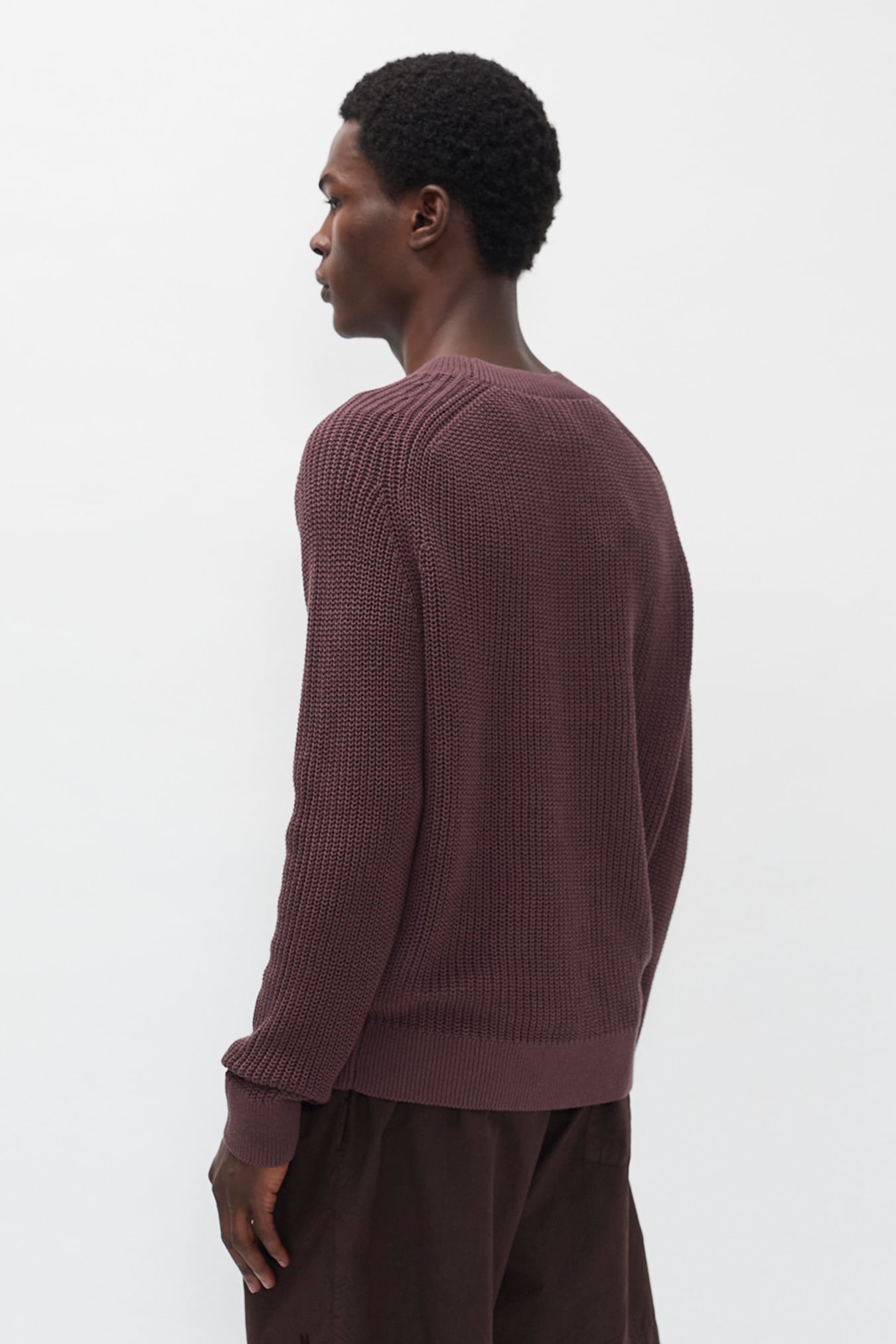 Limfjorden Cotton Paper Saddle Fishermen Sweater Shale_4