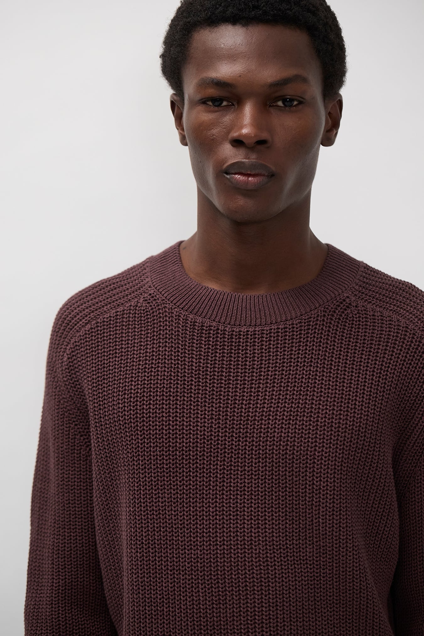 Limfjorden Cotton Paper Saddle Fishermen Sweater Shale_6
