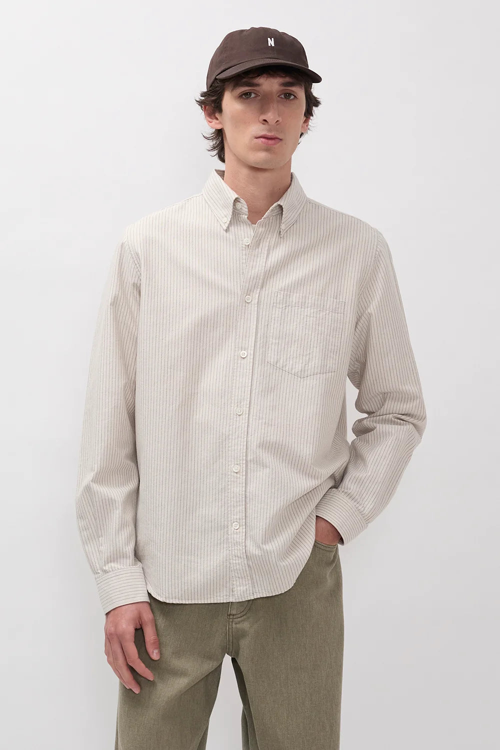 Lyngkrog Regular Oxford BD Shirt Dark Dust Green