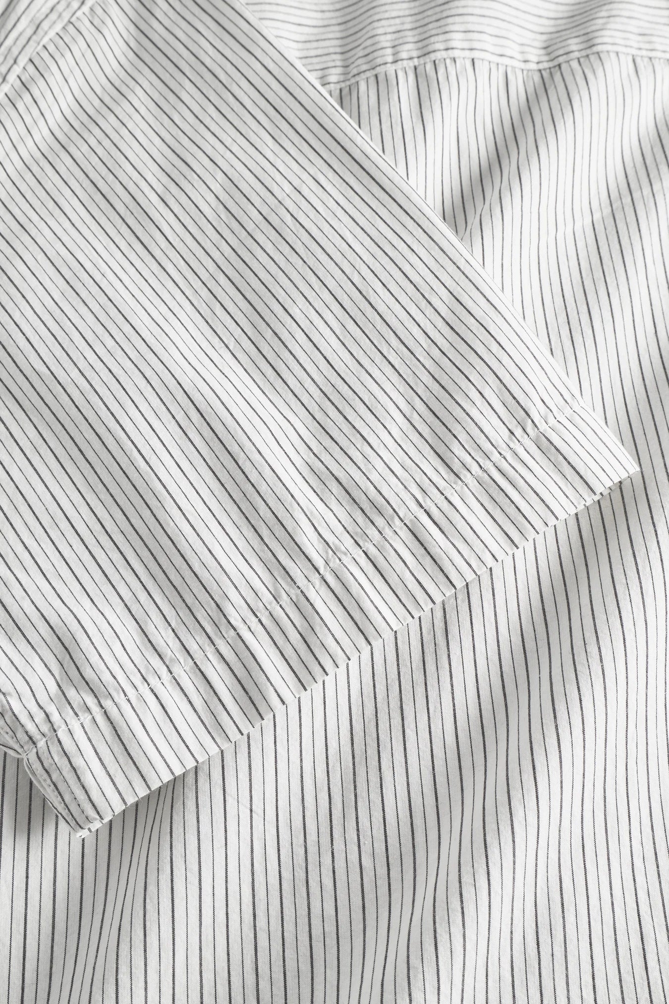 Mads Poplin Stripe SS Shirt Ecru_4
