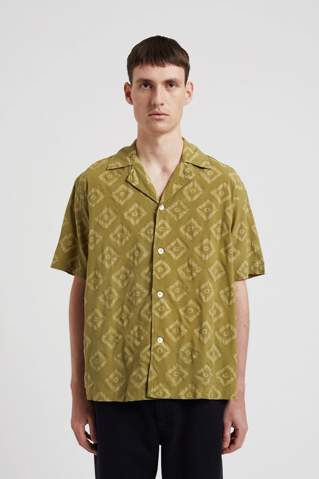 Mads Batik SS Shirt Moss Green_1