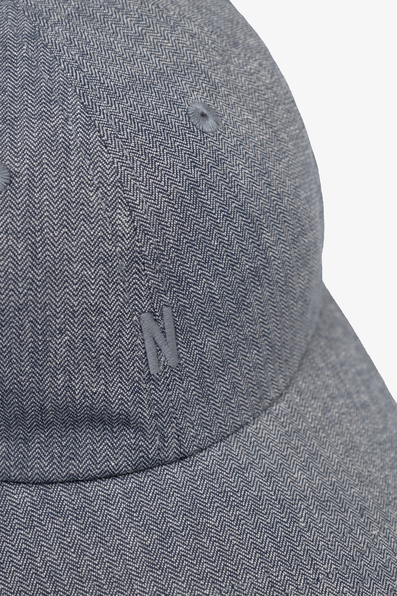 Mini Herringbone Twill 6-Panel Cap Dark Navy_5