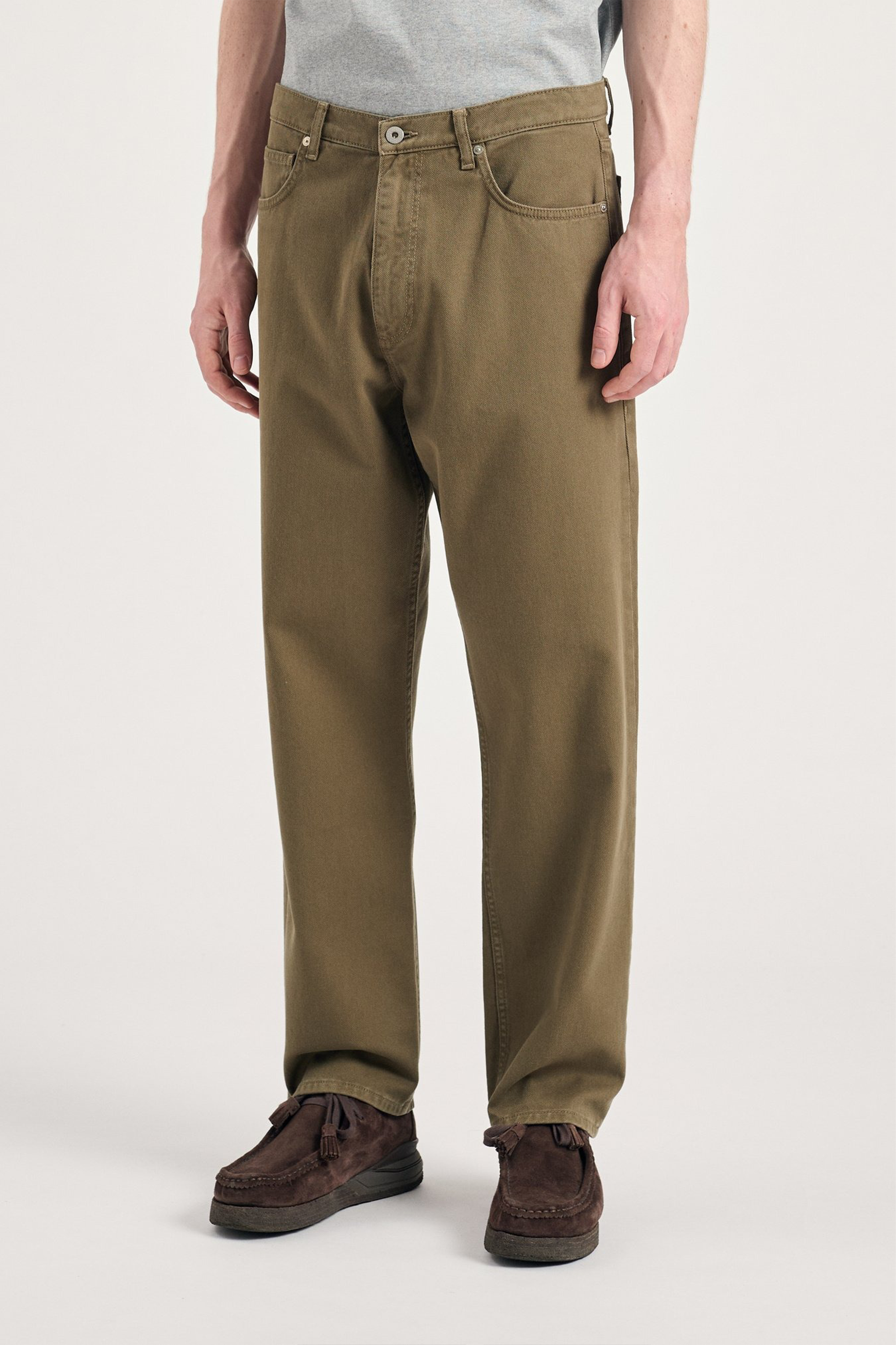 Mogens Relaxed 5 Pocket Heavy Twill Pants Olive Night