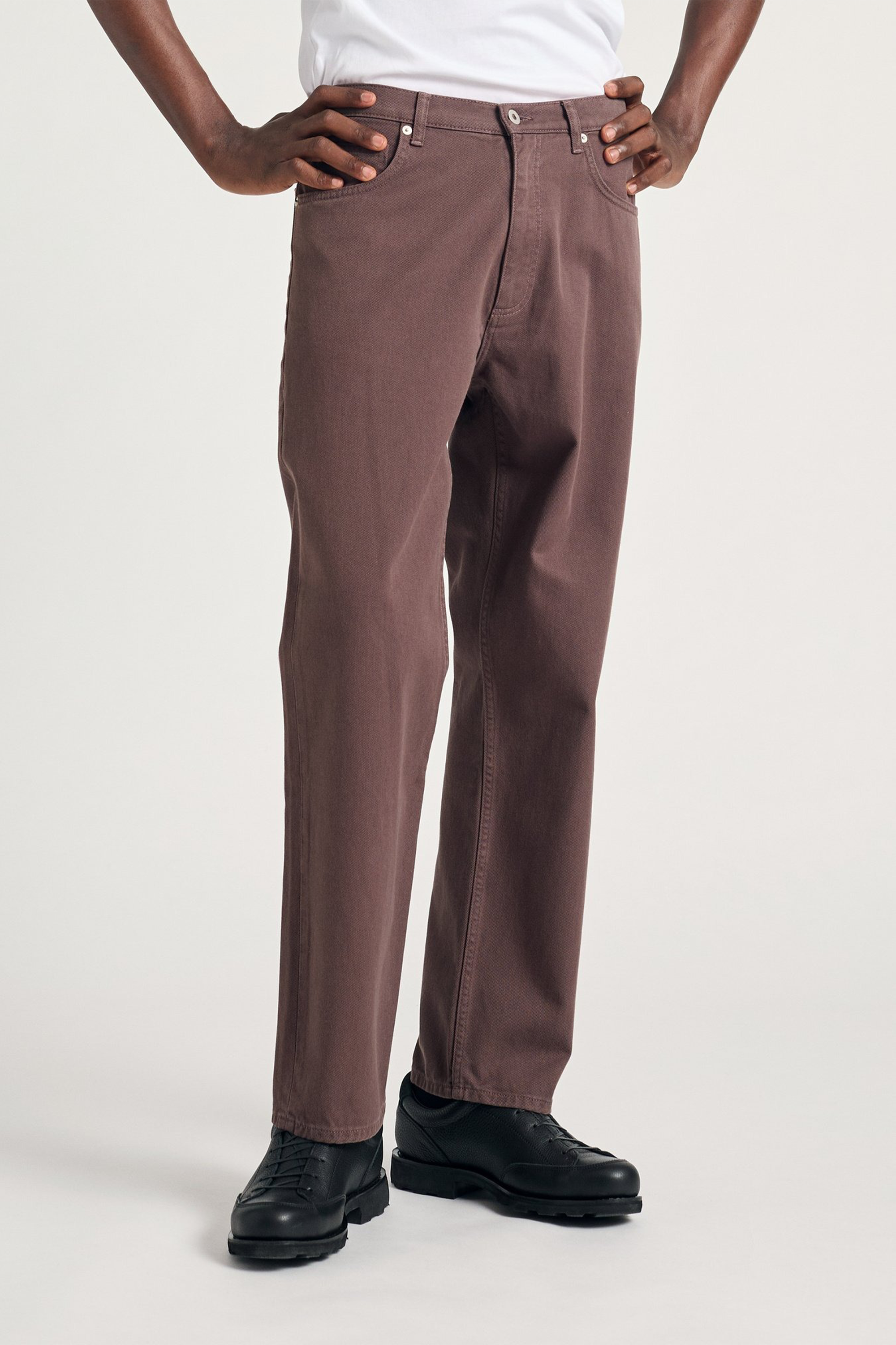 Mogens Relaxed 5 Pocket Heavy Twill Pants Seal Brown