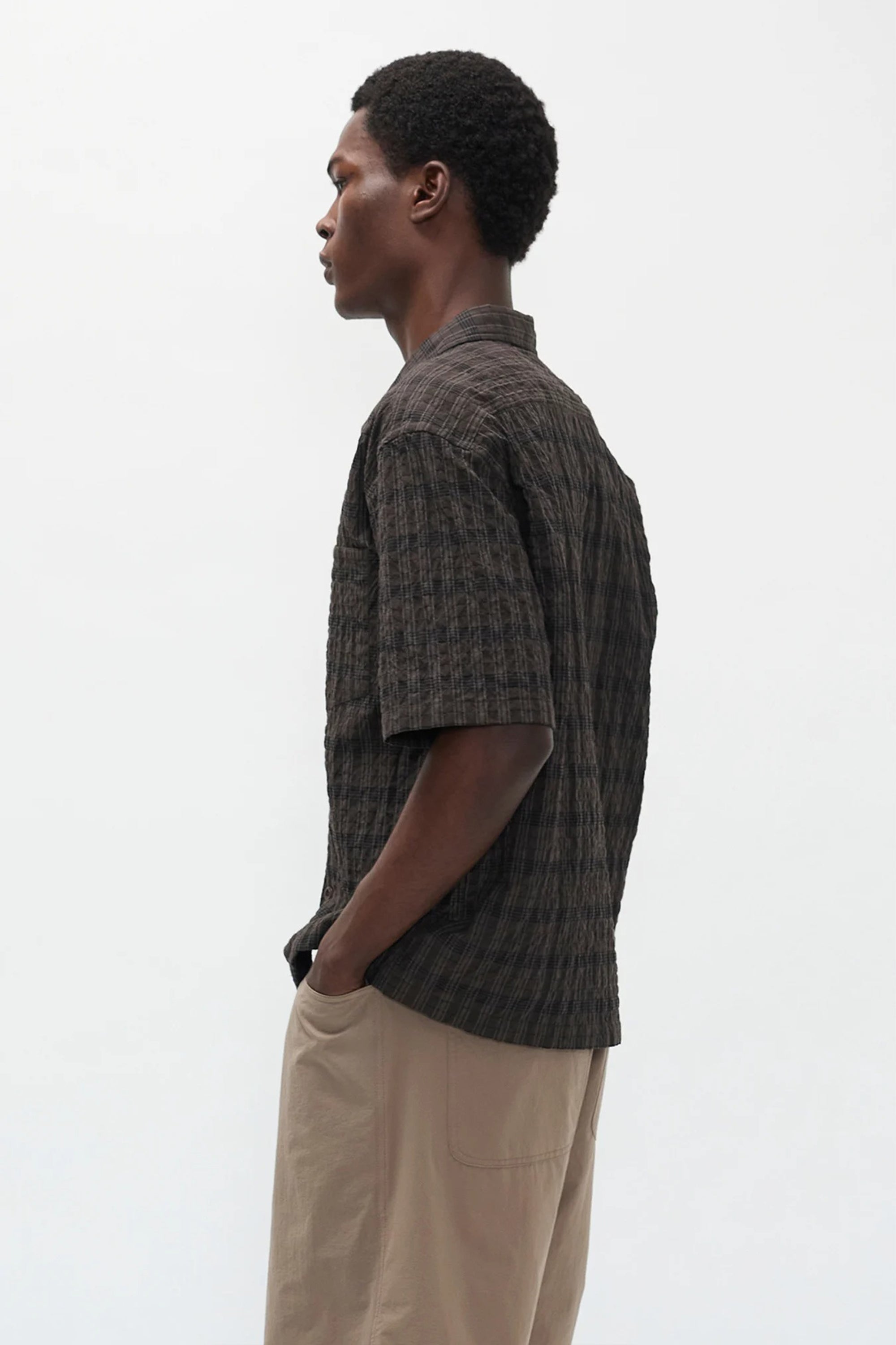 Mols Check SS Camp Shirt Delicioso Brown_2