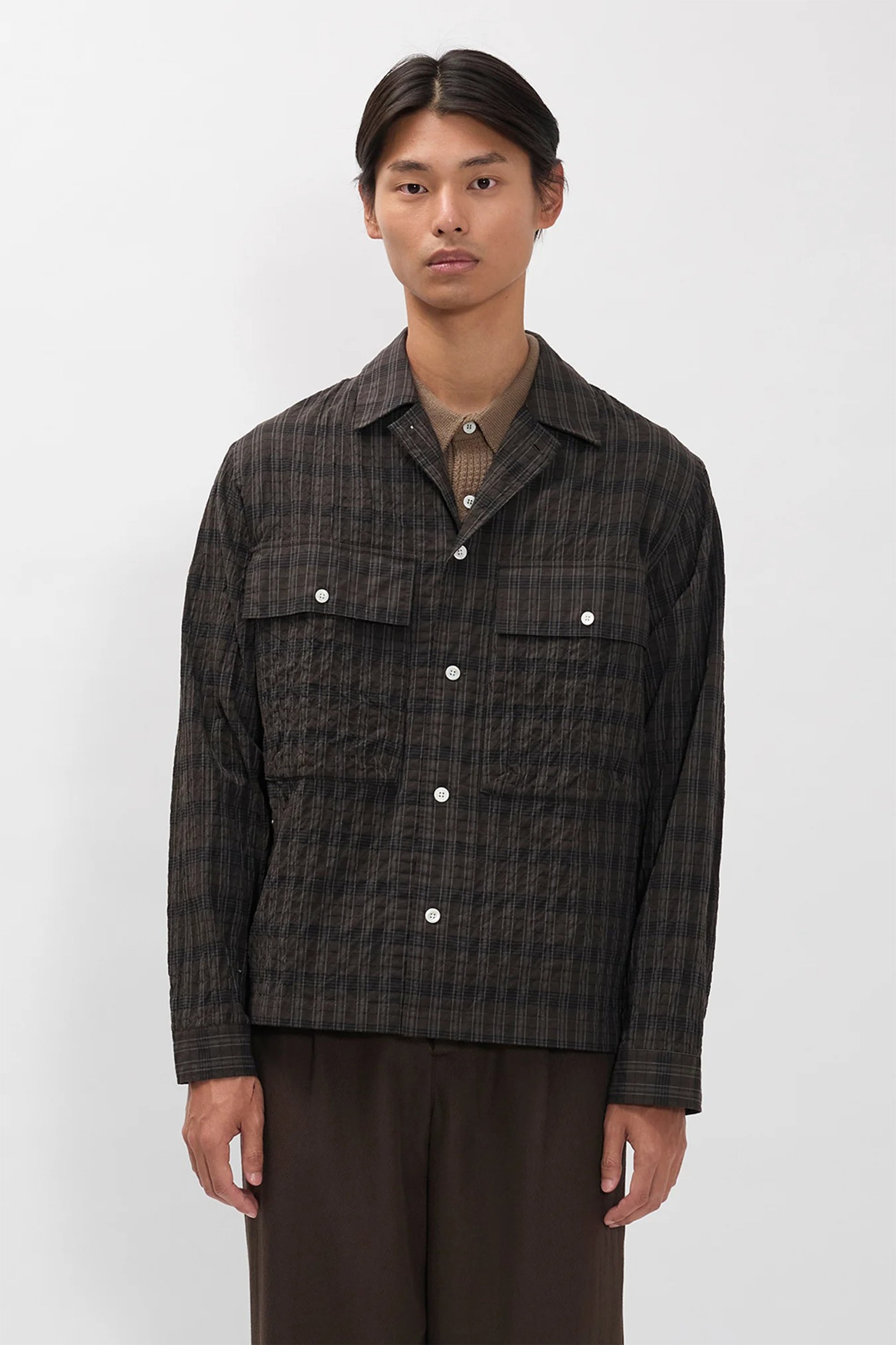 Mols Hunting Check Shirt Delicioso Brown_1